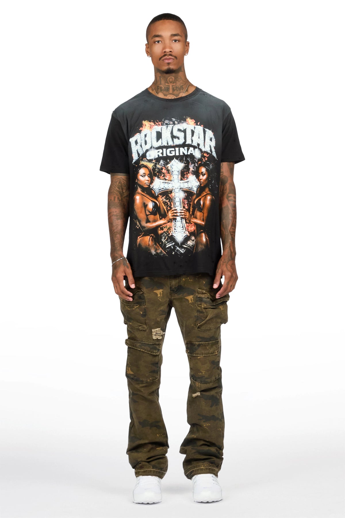 Savion Camo Stacked Jean
