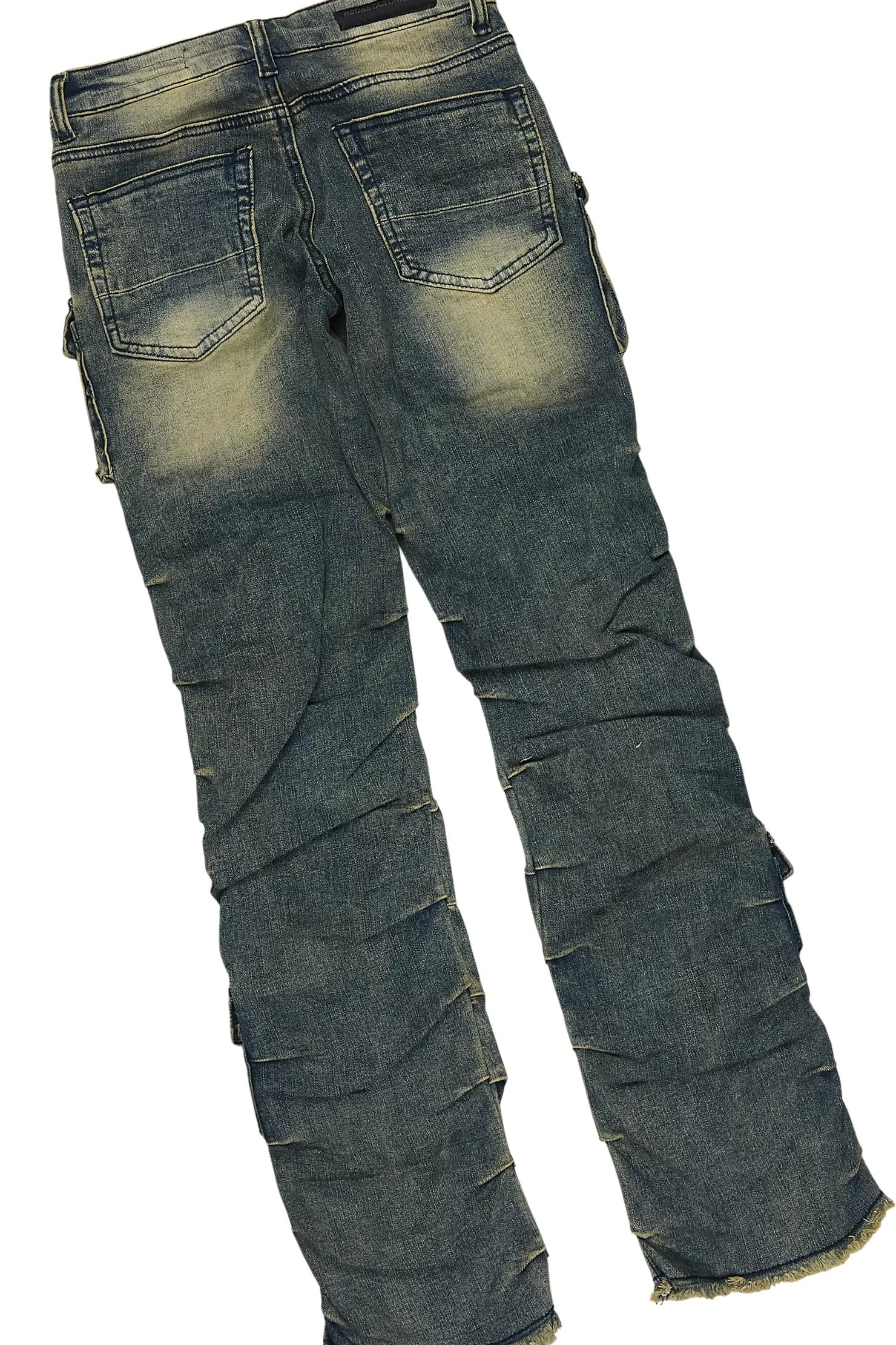 Boys Bubble Royal Hoodie/Stacked Jean Set