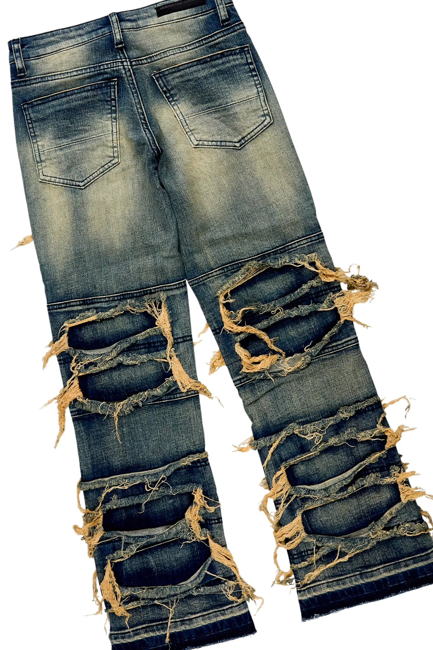Boys Kalix Black Hoodie & Vasco Tint Stacked Jean Set