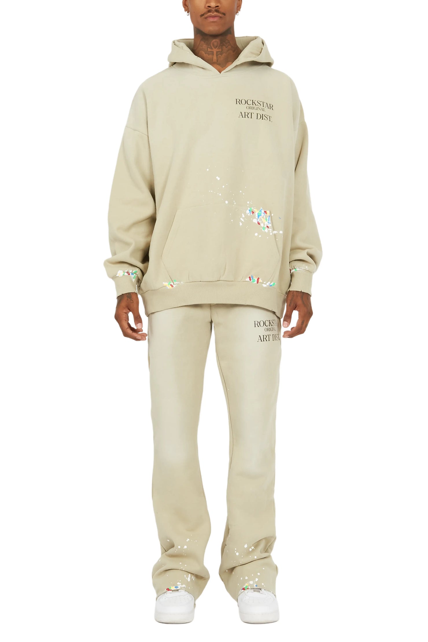 Rockstar Art Dist. Sage Oversized Hoodie/Flare Trackset