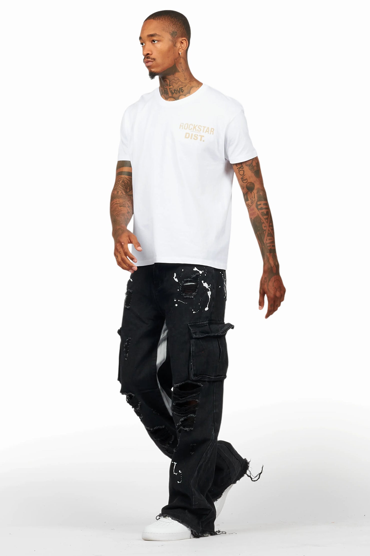 Dubaku Black Baggy Fit Jean