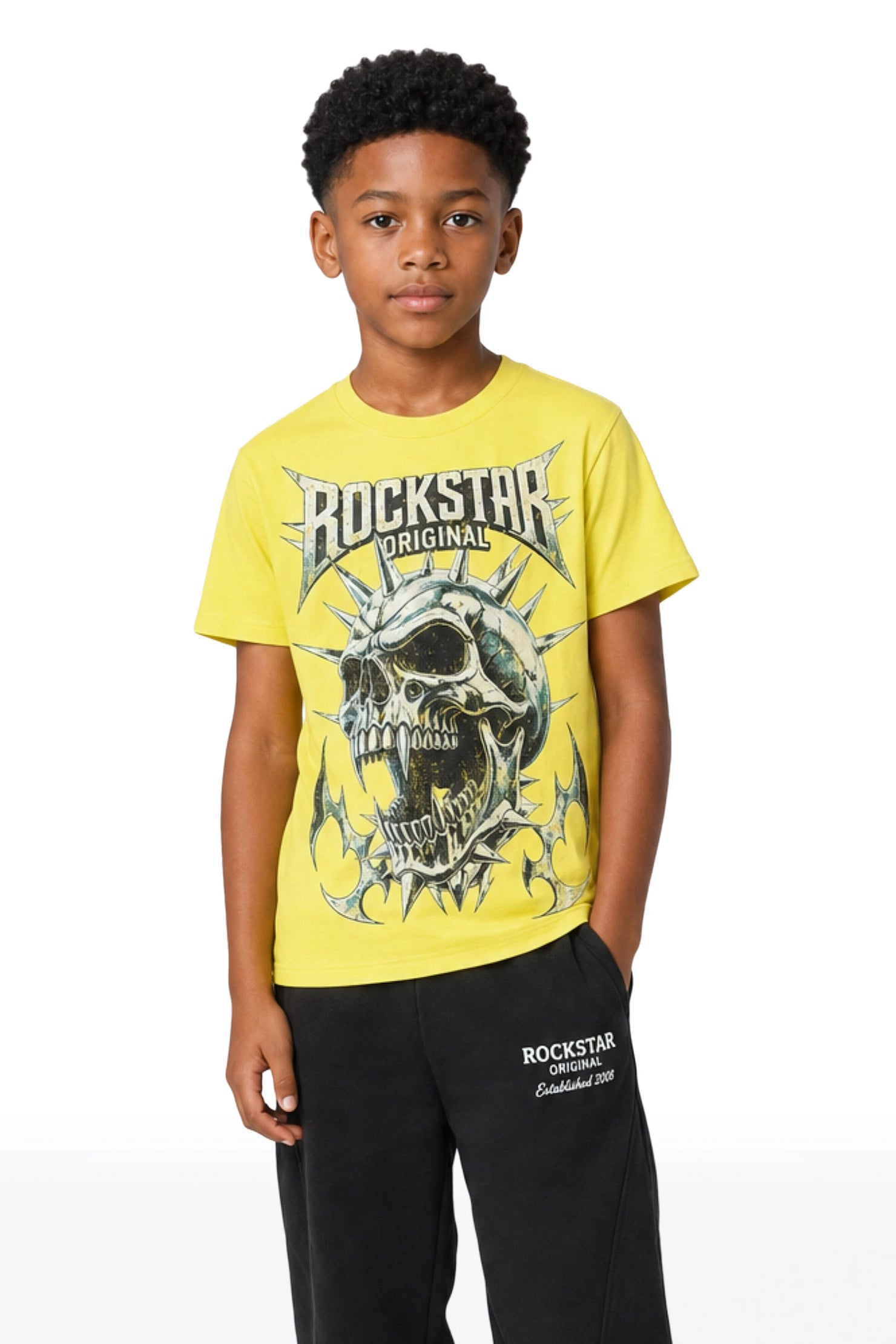 Boys Maximillian Black Gabby Barrel Sweatpant