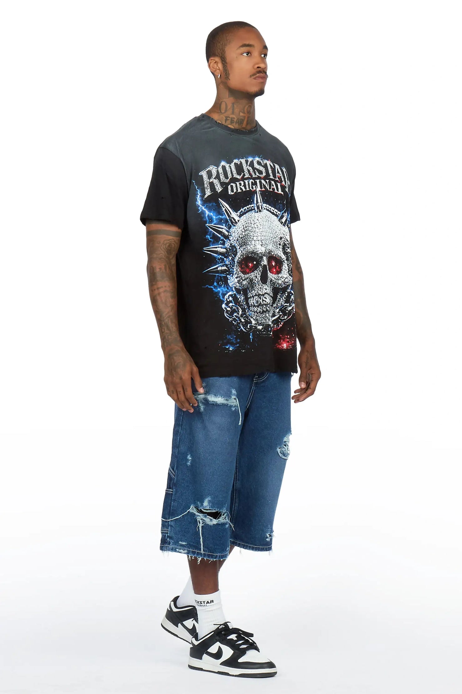 Nysean Blue Denim Jort