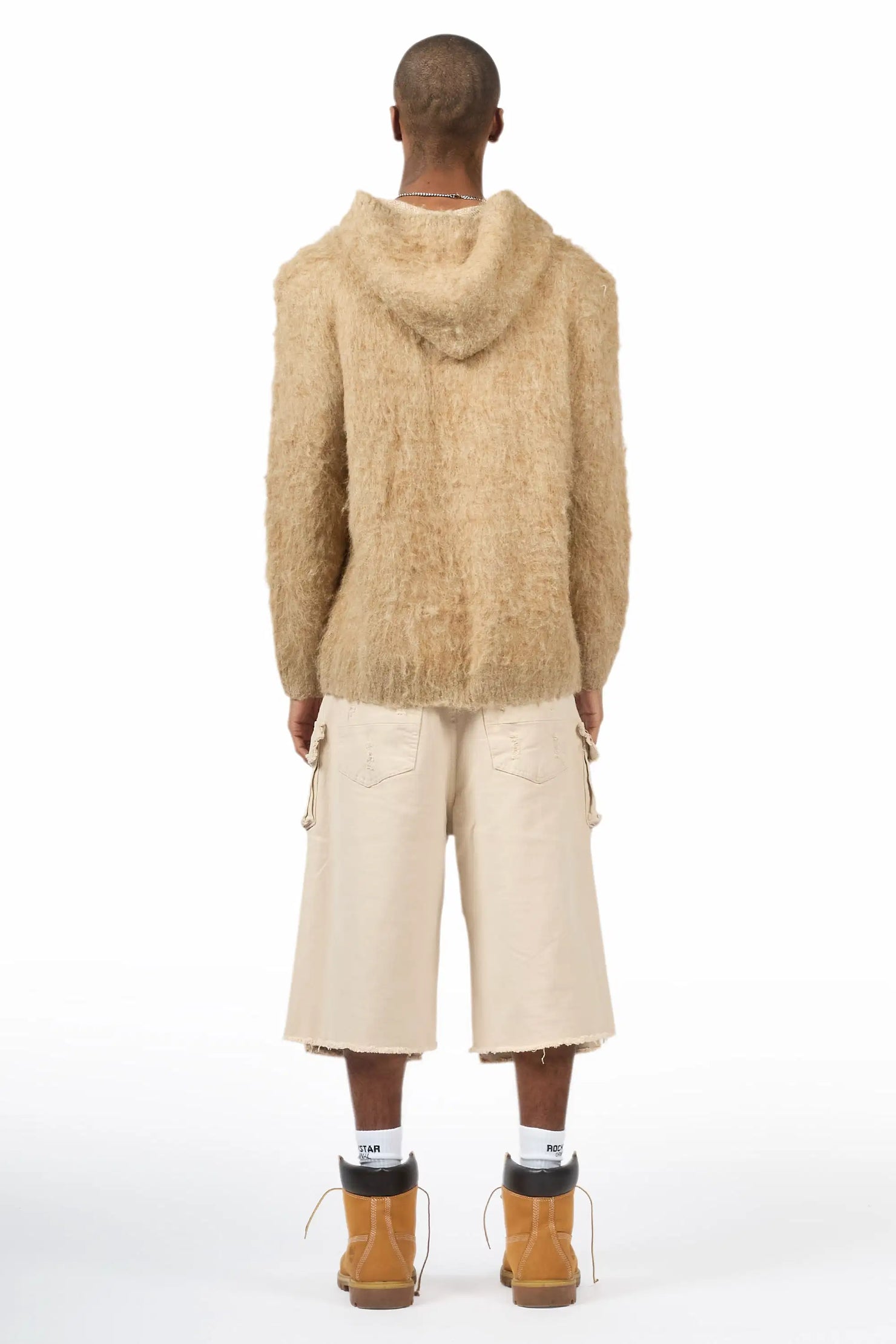 Orien Beige Painter Denim Short