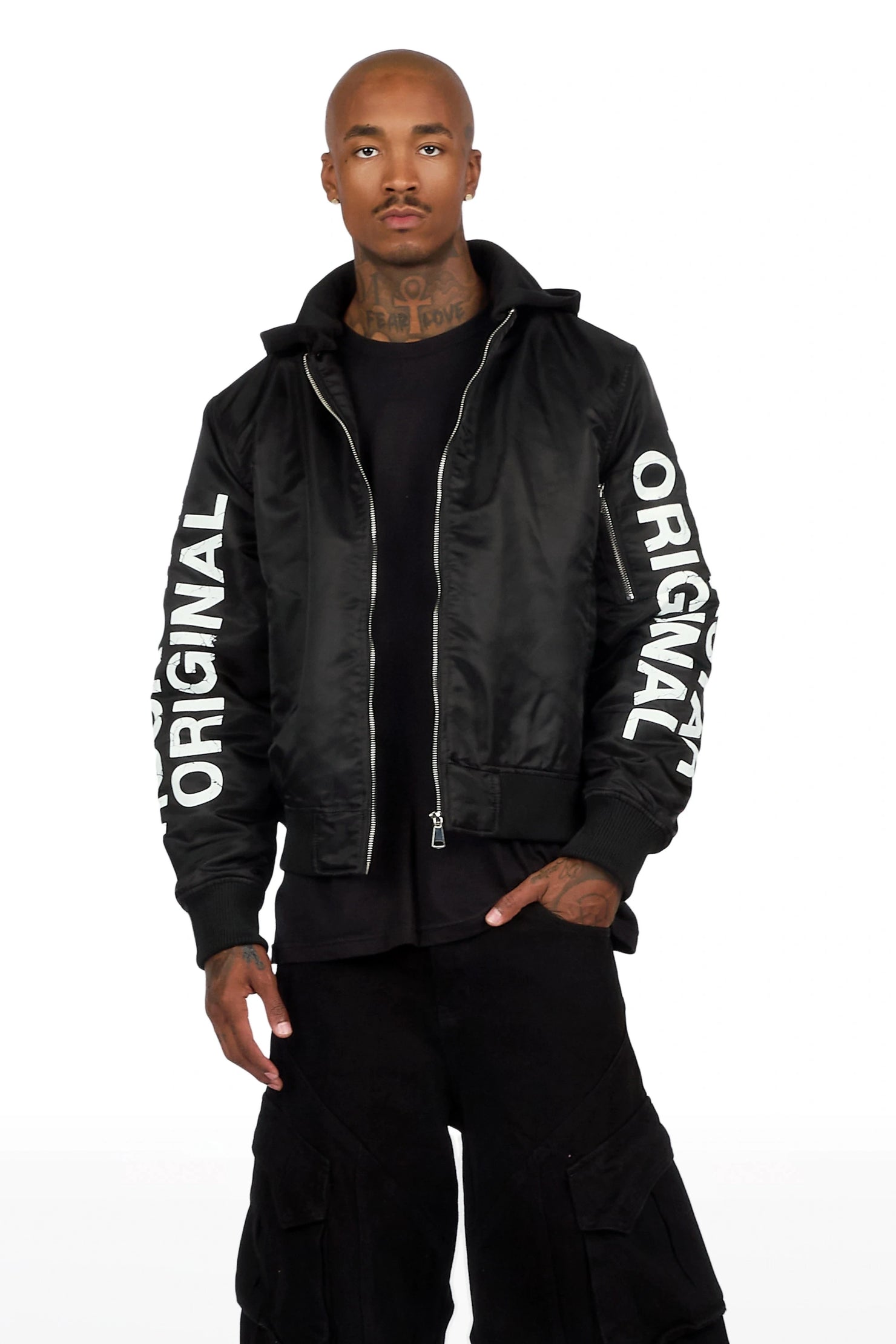 Aldrin Black Bomber Jacket
