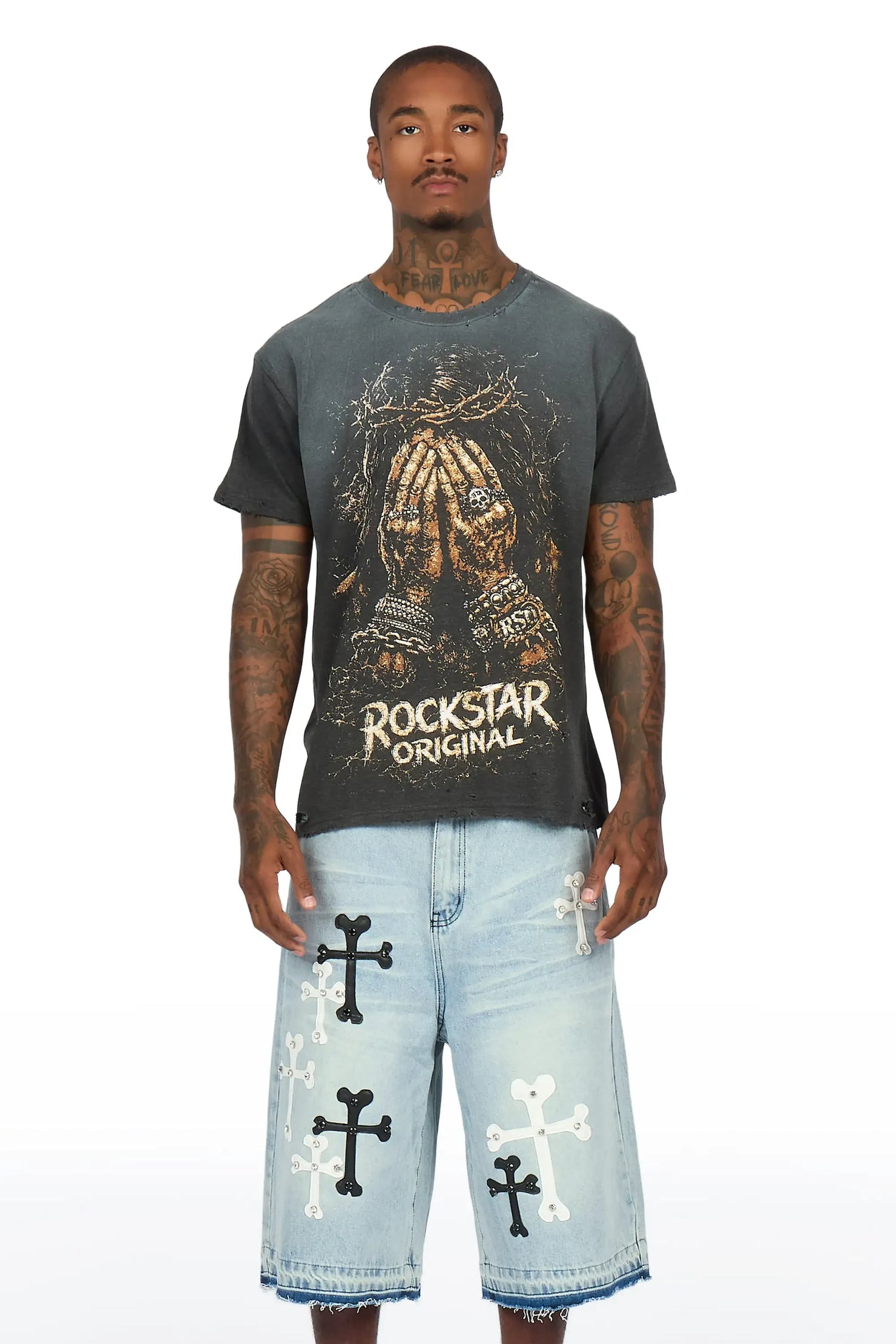 Sorrell Charcoal Oversized Graphic T-Shirt