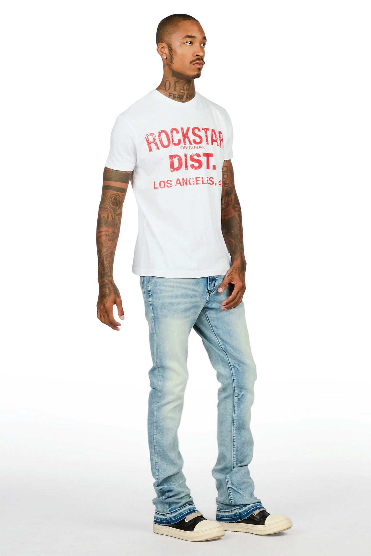 Gambill Medium Blue Stacked Jean