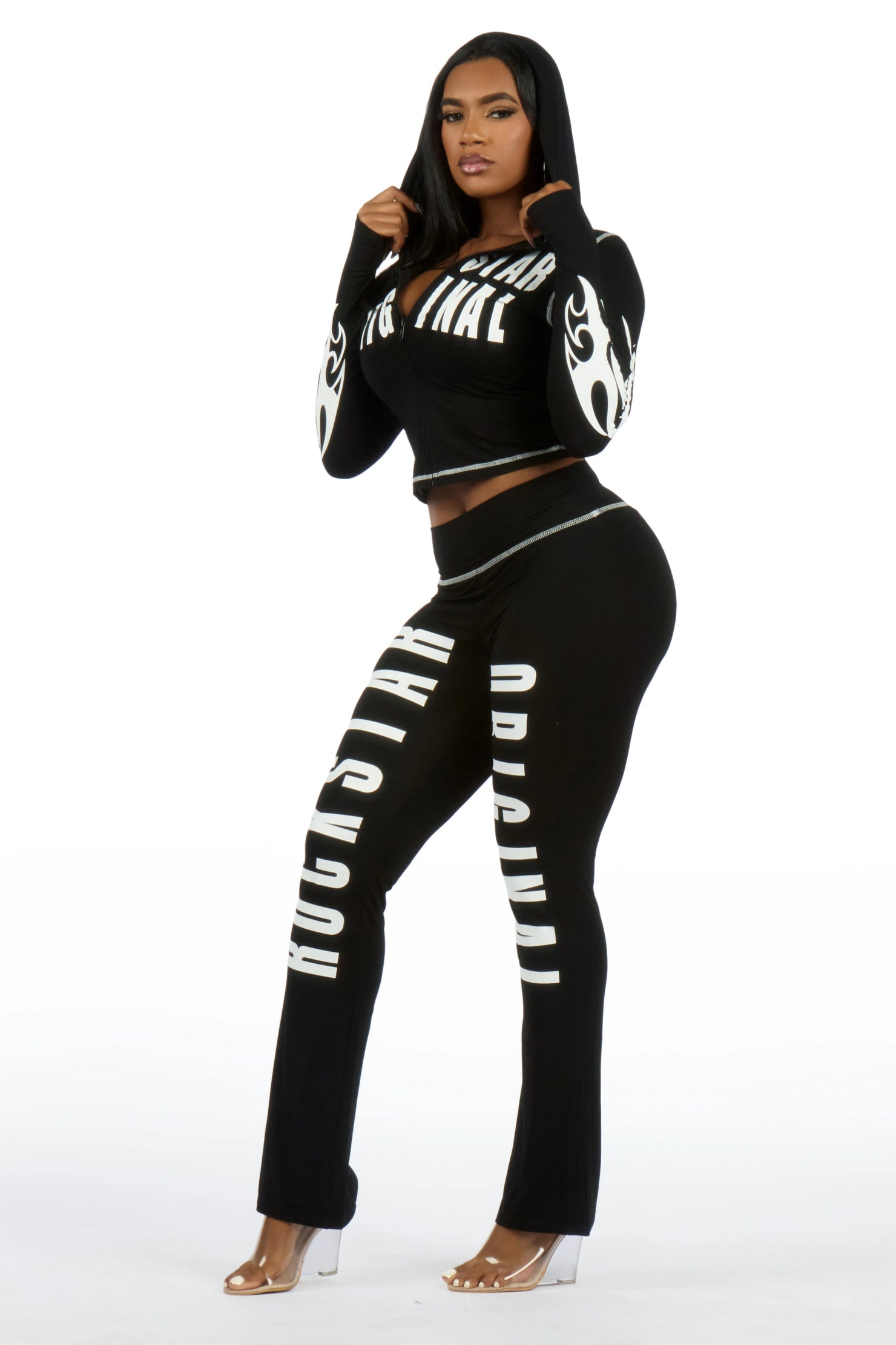 Kamyia Black Lounge Track Set