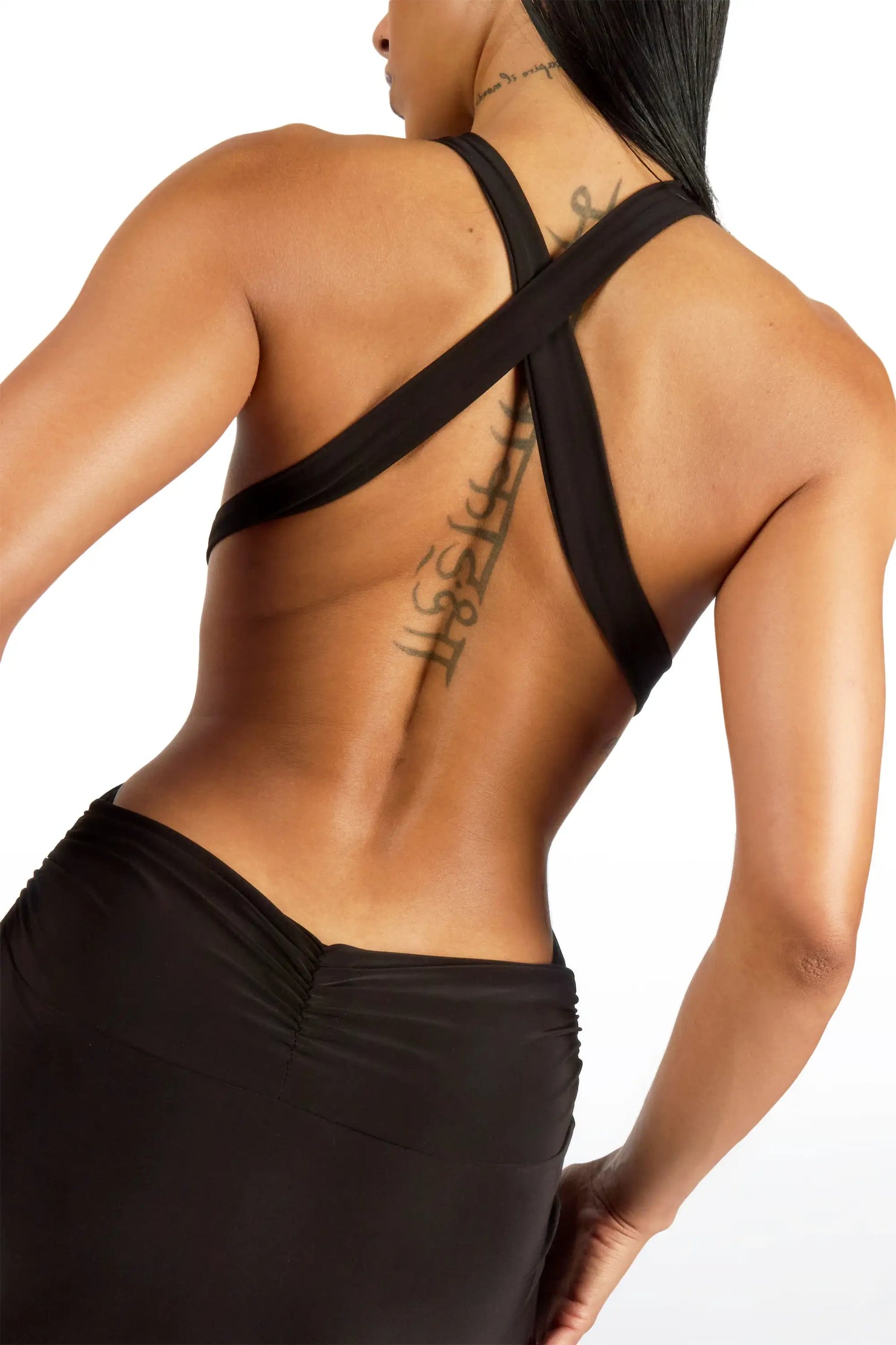 The Deep-V Black Mini Cut-out Dress