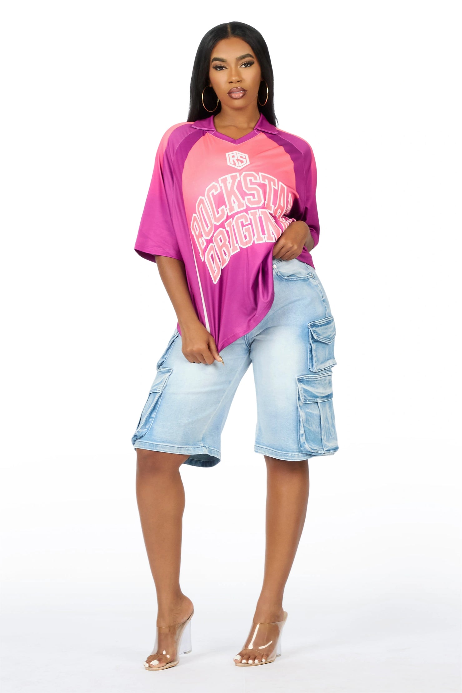 Jaiyaa Pink Graphic Jersey