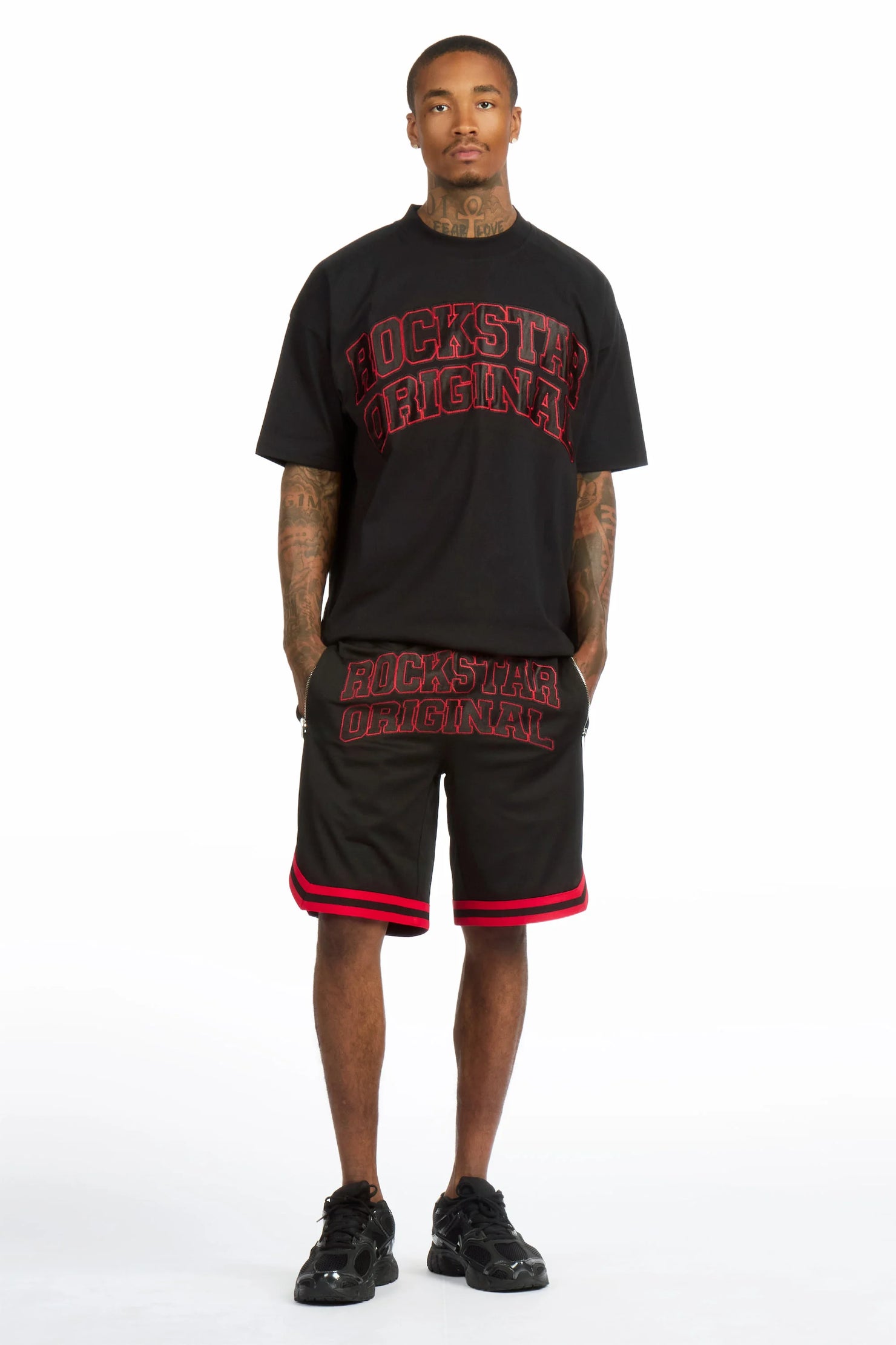Hooper Black T-Shirt Short Set