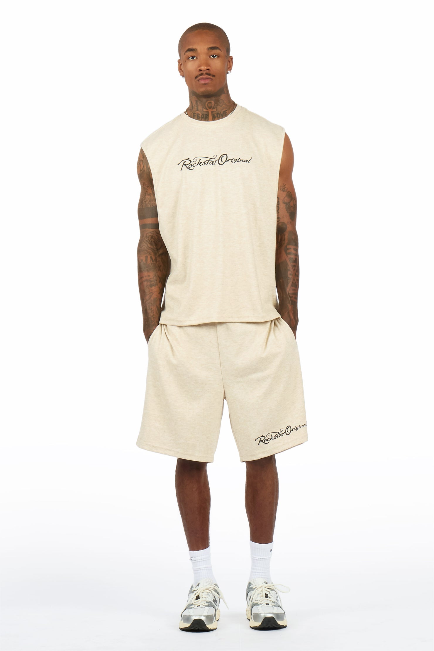 Levinson Beige Muscle Tee/Short Set