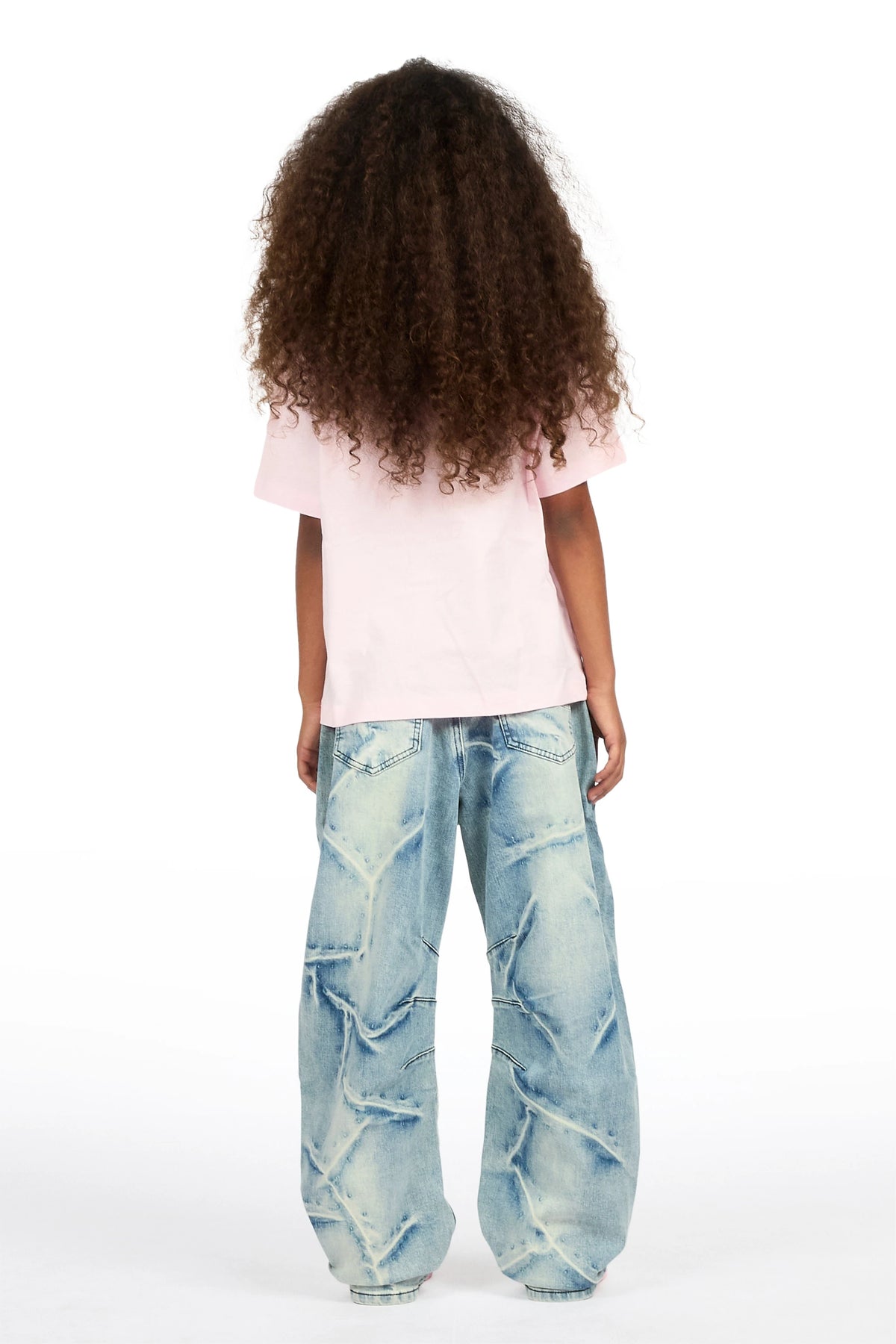 Girls Finna Blue Barrel Fit Jean