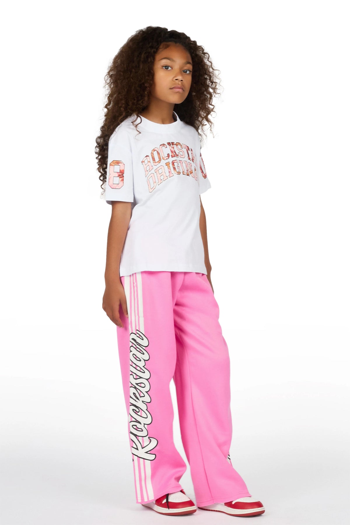 Girls Trinity Pink Baggy Track Pant