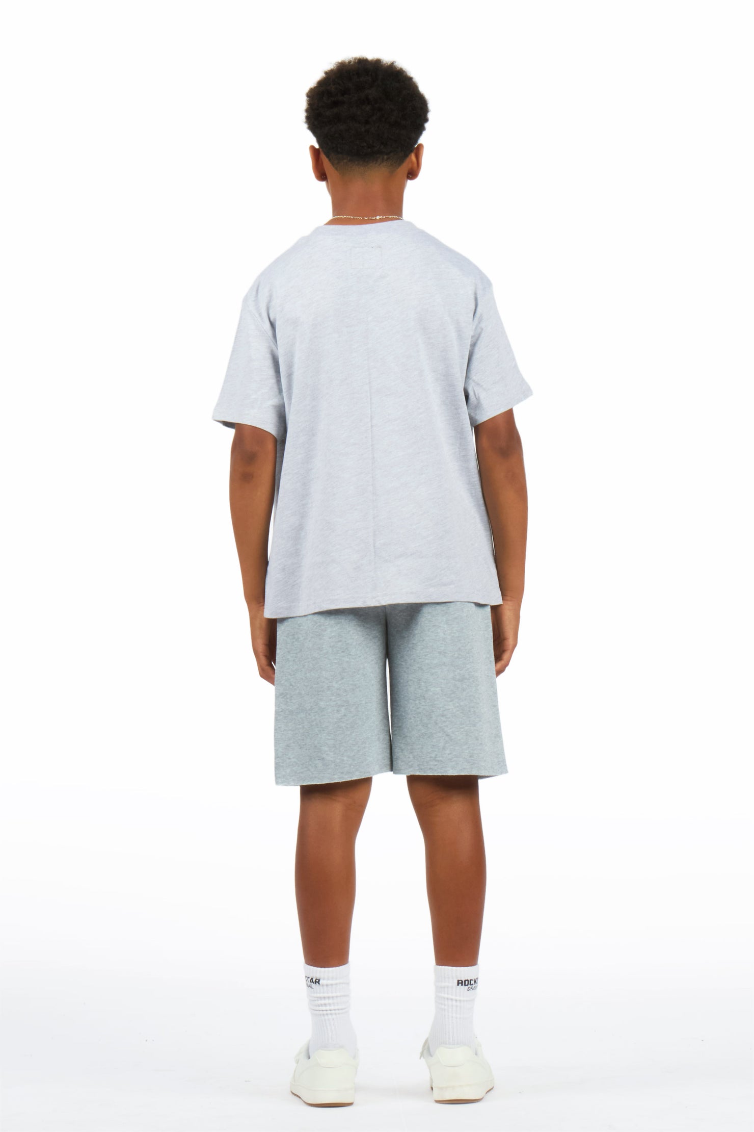 Boys Twinkle Grey Rhinestone Short Set