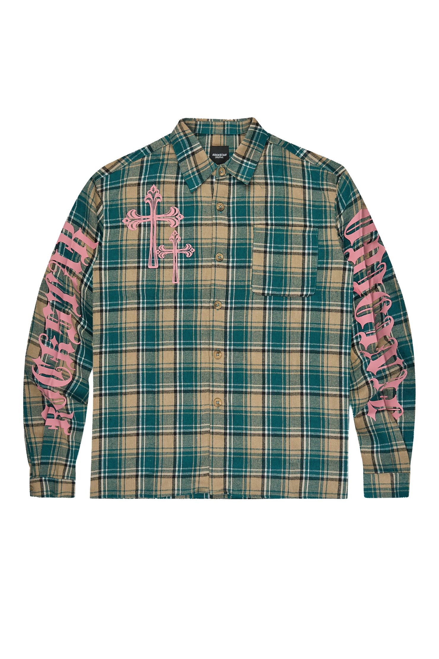 Helder Green Flannel Long Sleeve Shirt