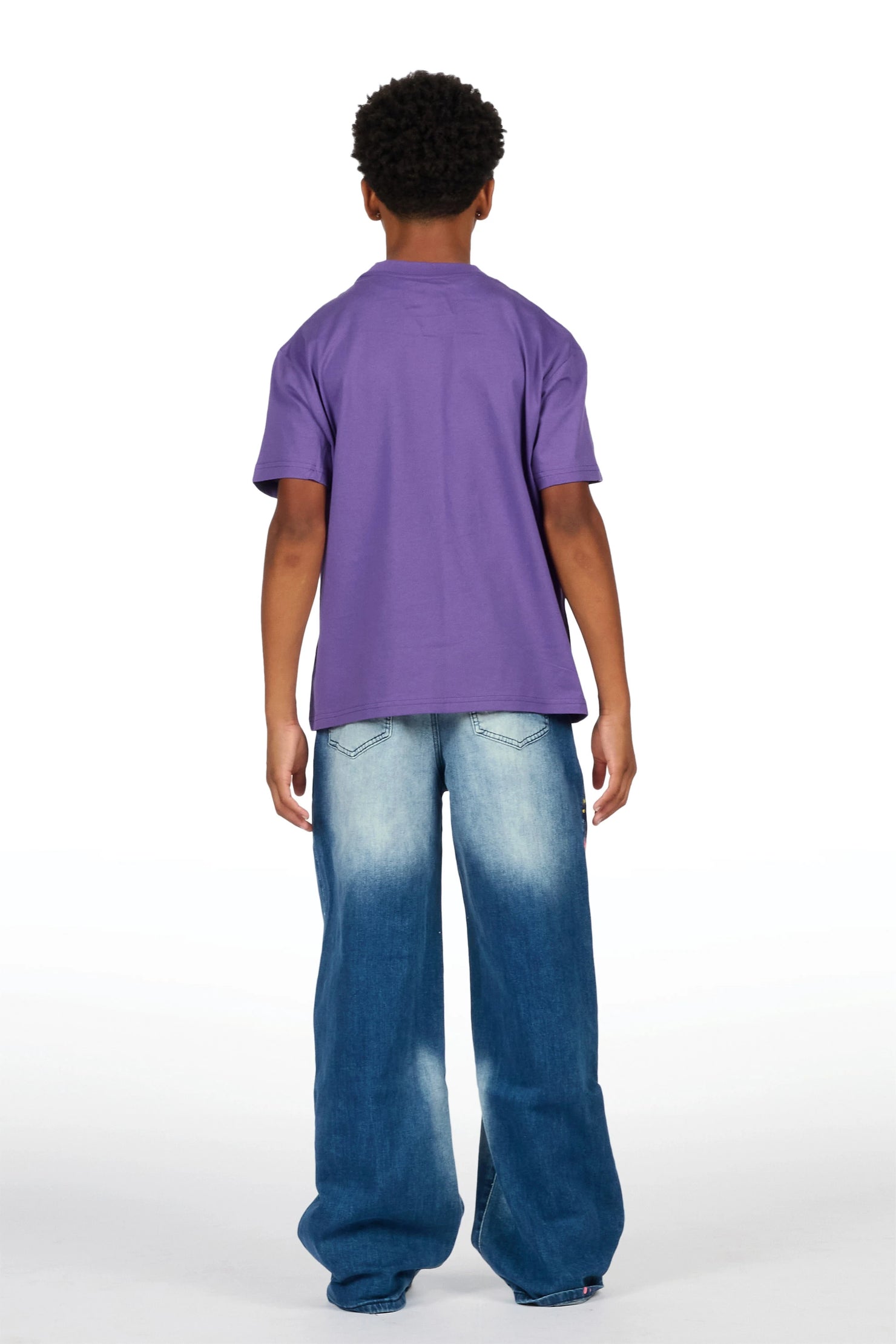 Boys Yazier Dark Blue Relaxed Fit Jean