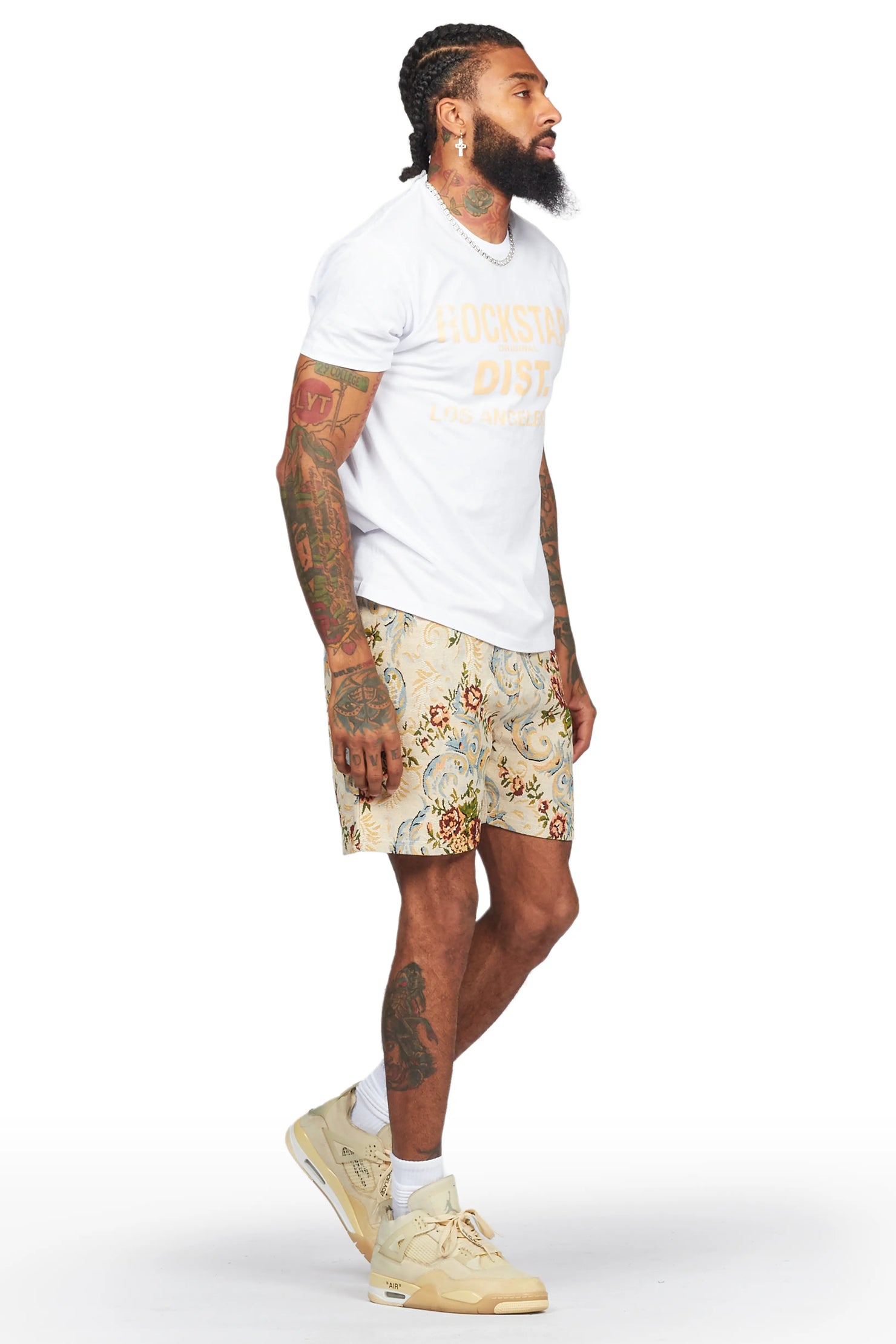 Tappy White/Beige T-Shirt Short Set