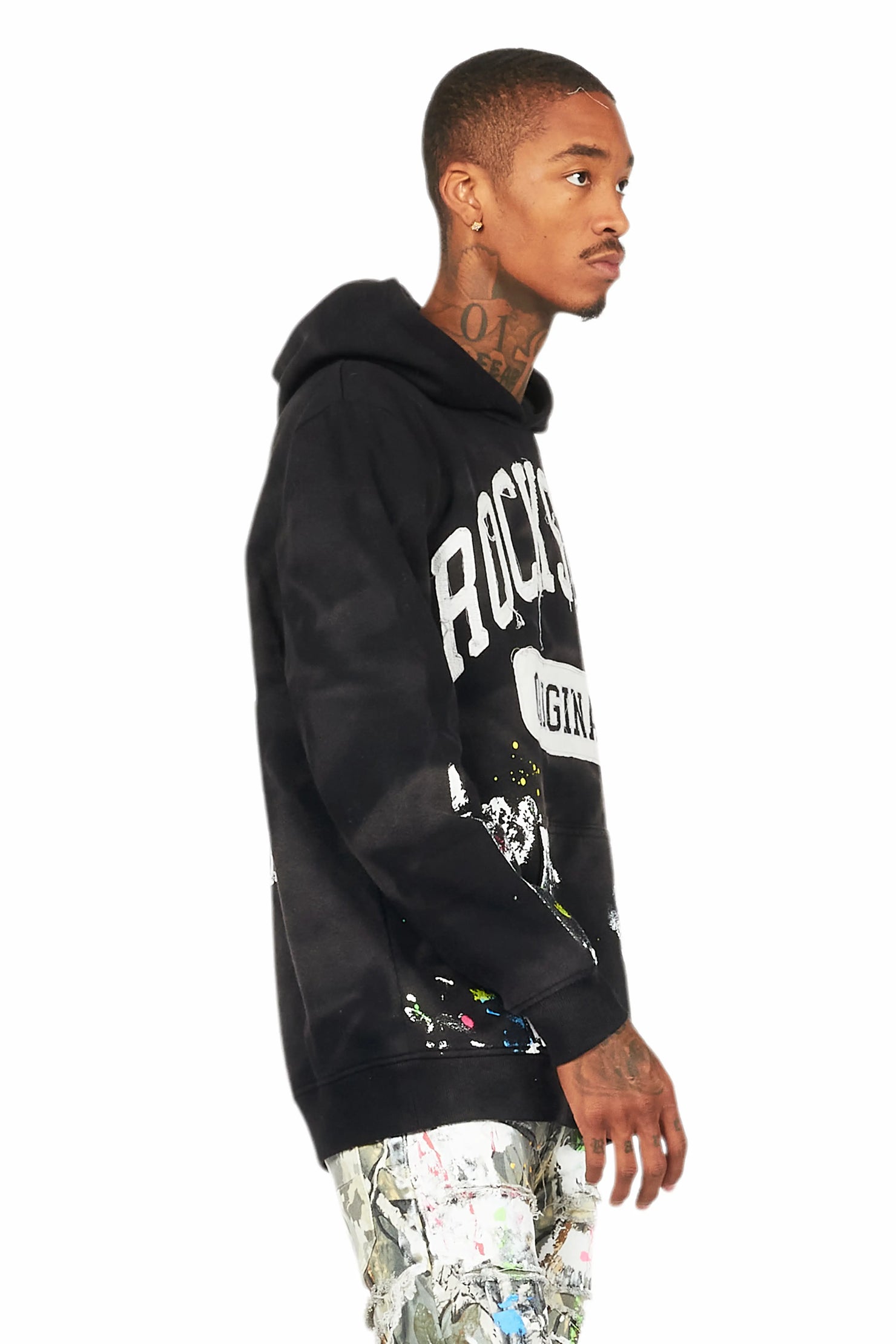 Balta Black Graphic Painter Hoodie