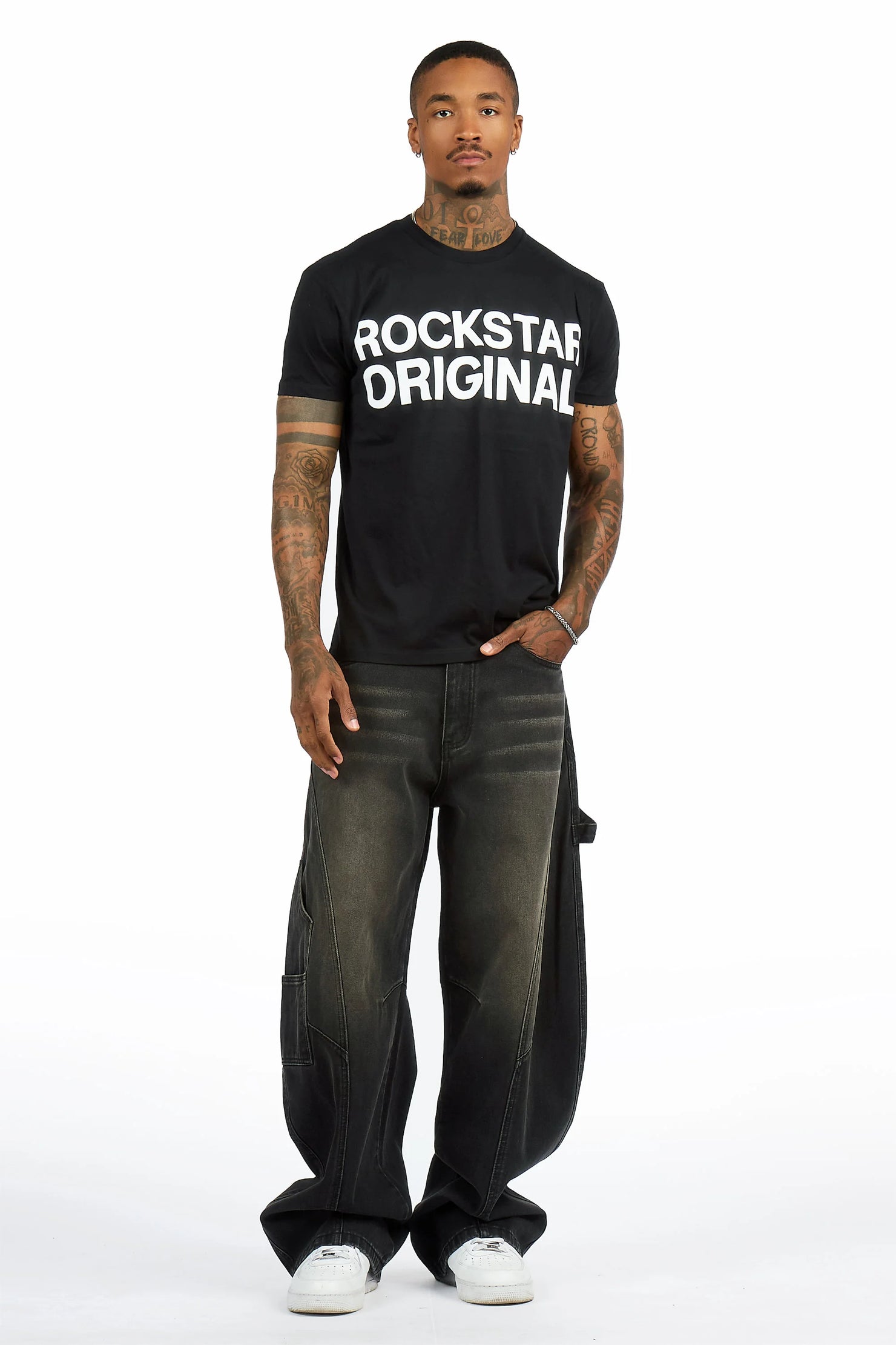 Keeth Black Oversized Graphic T-Shirt