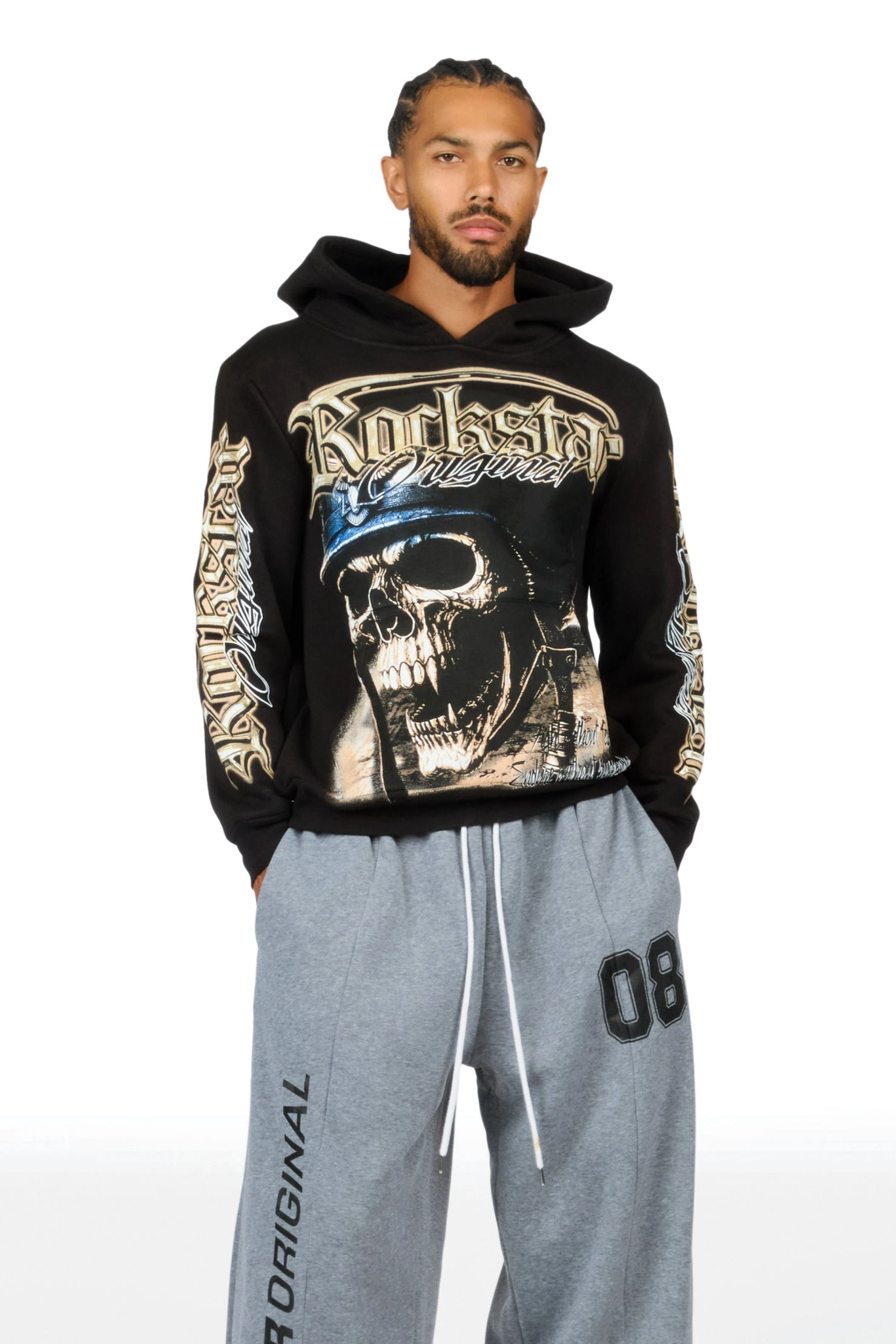 Navid Black Graphic Hoodie