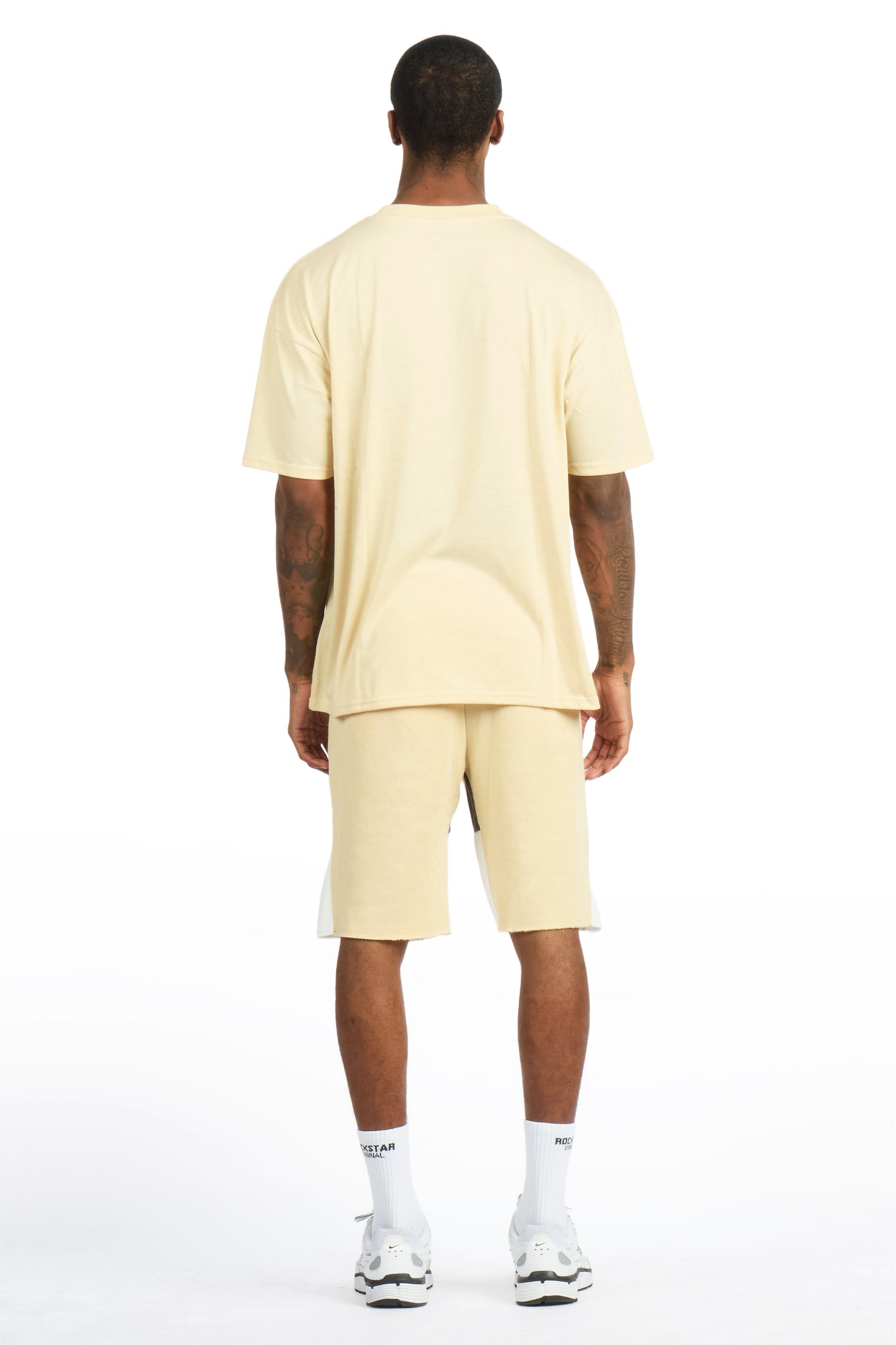 Madhur Beige/Pink T-Shirt/Short Set