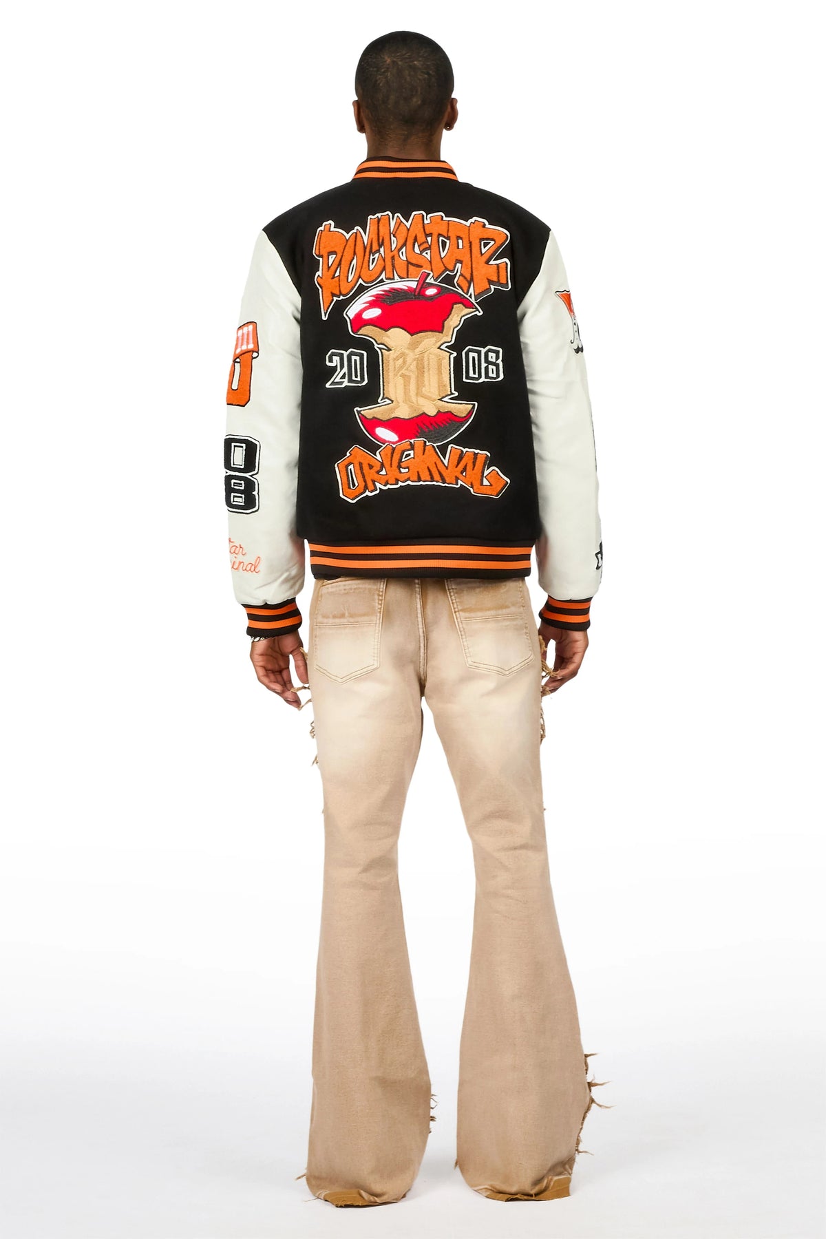 Vane Beige Stacked Super Flare Jean