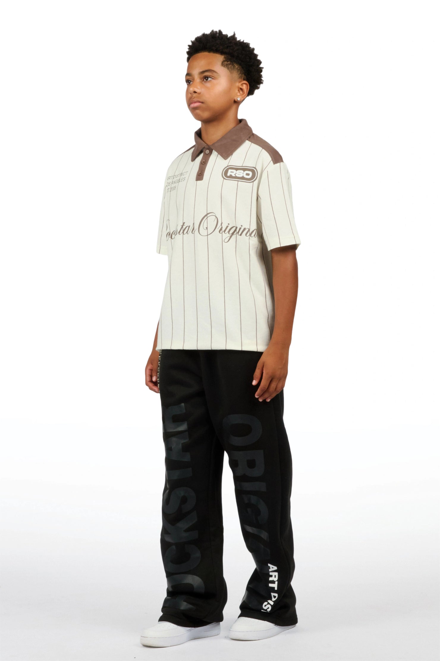 Boys Hazy Black Super Baggy Track Pant