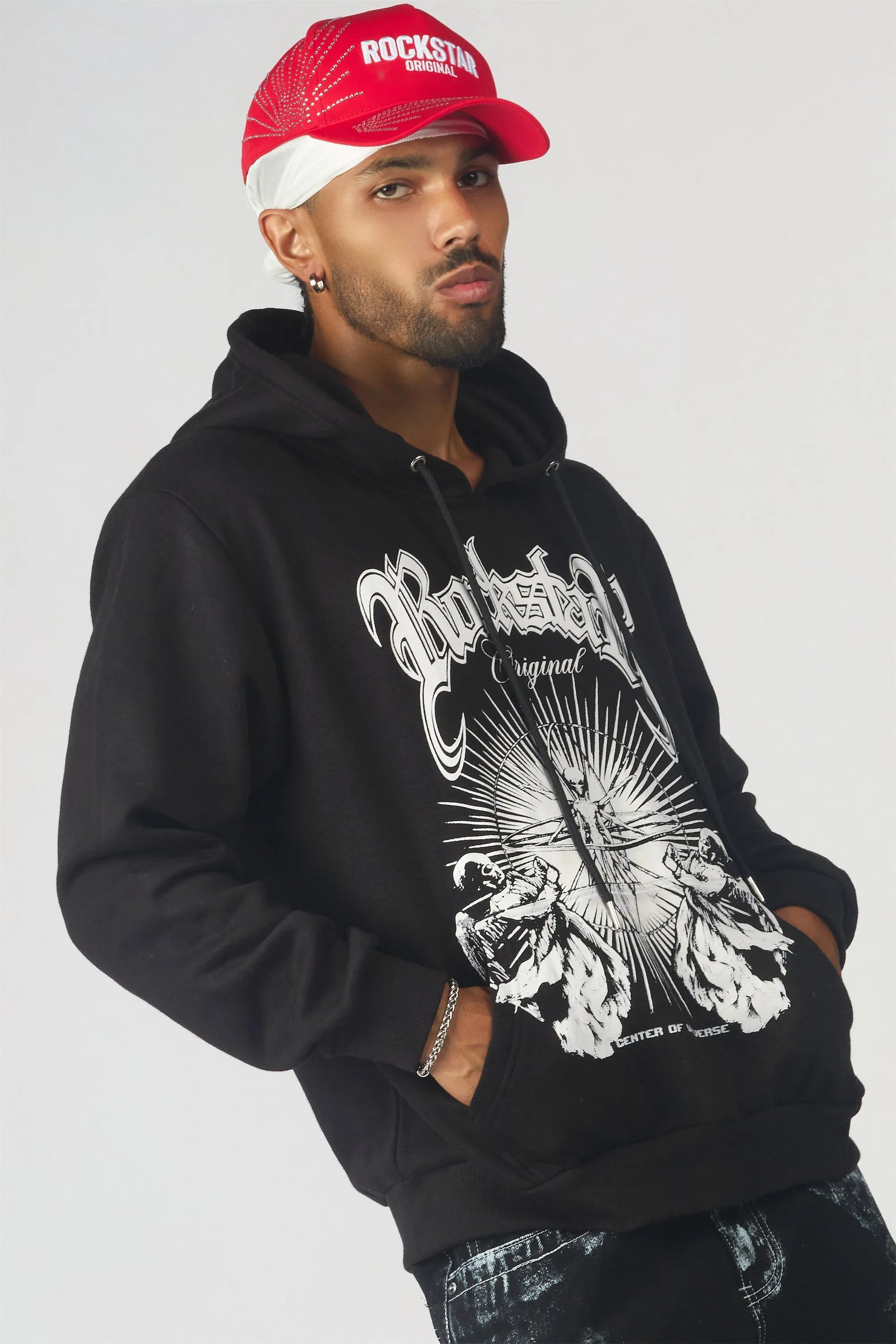 Yarden Black Graphic Hoodie