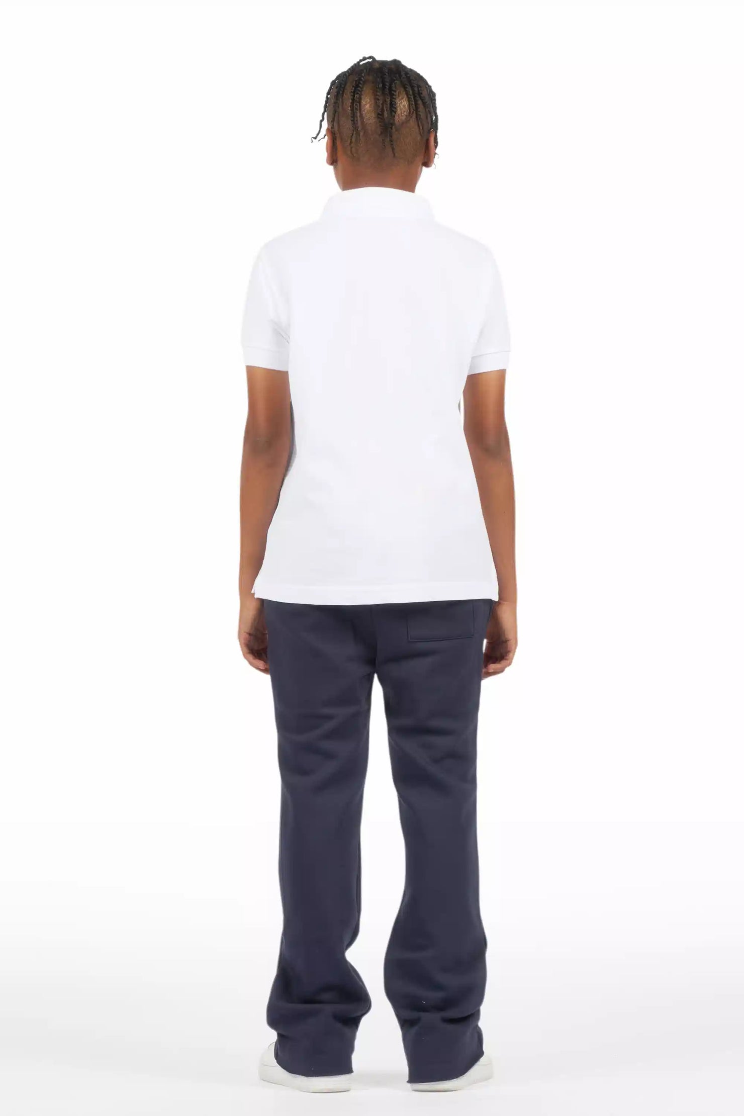 Boys Alpine Navy Stacked Trackpant