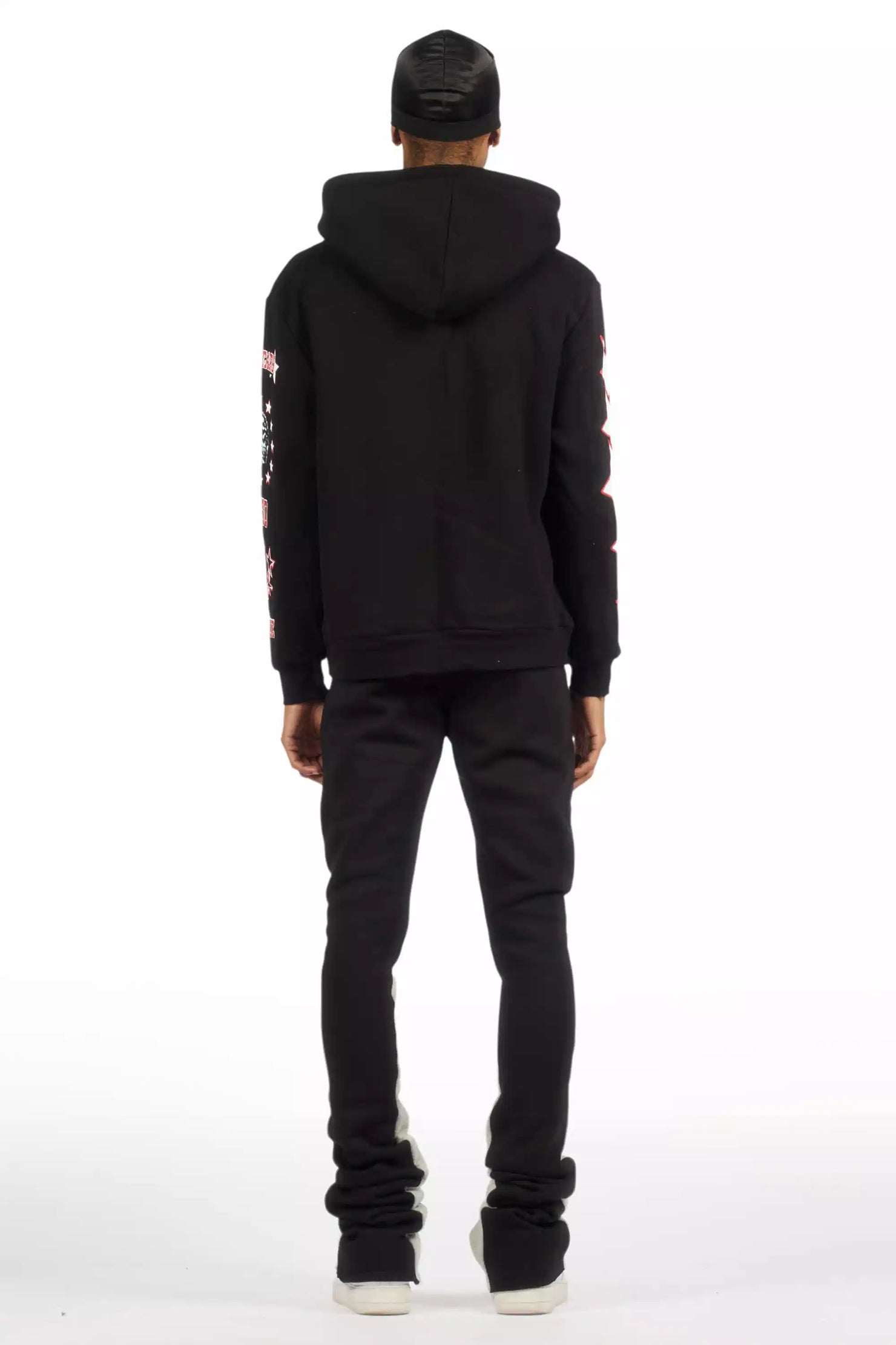 Marxe Black/Red Hoodie/Super Stacked Track Set