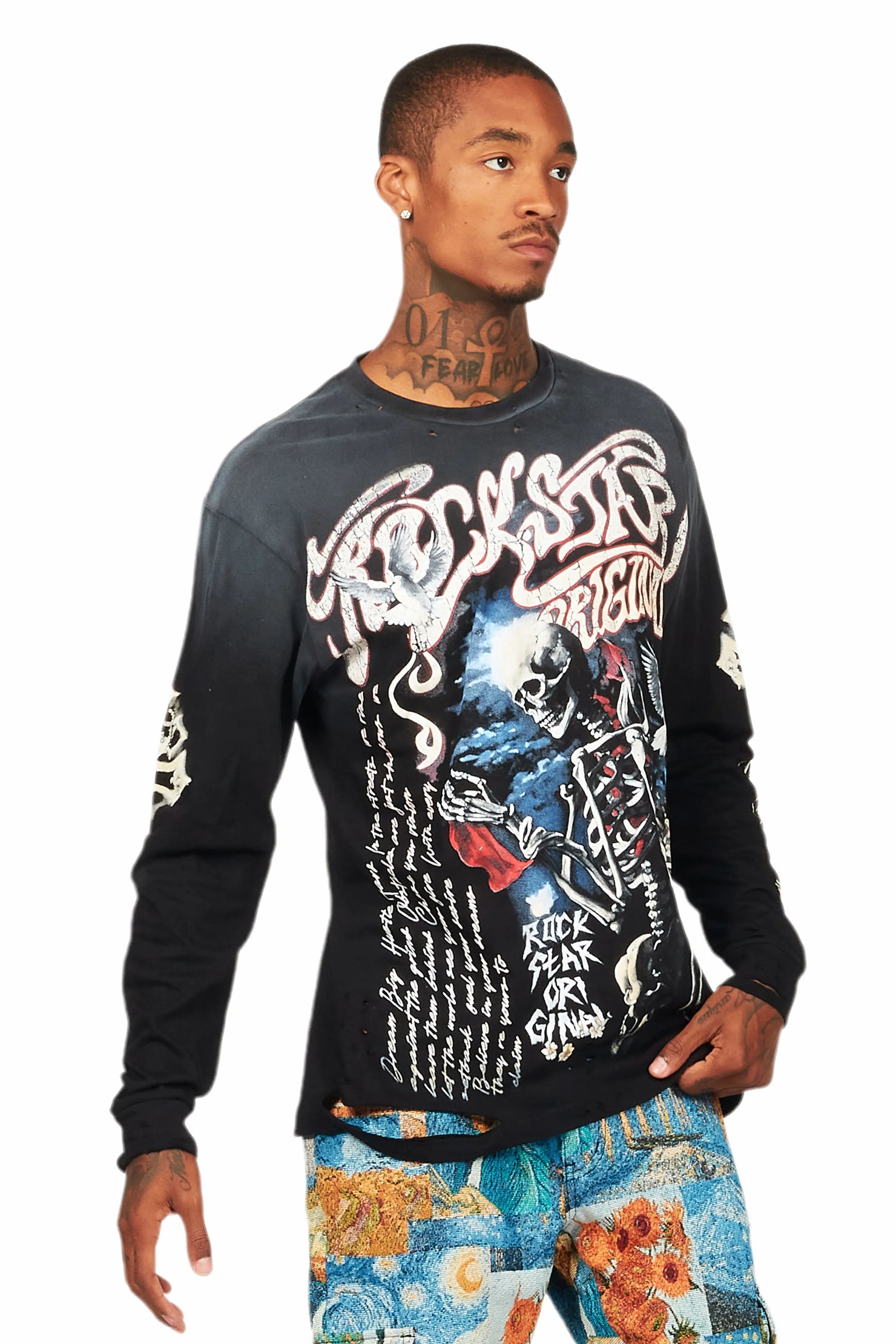 Danby Black Long Sleeve Graphic T-Shirt