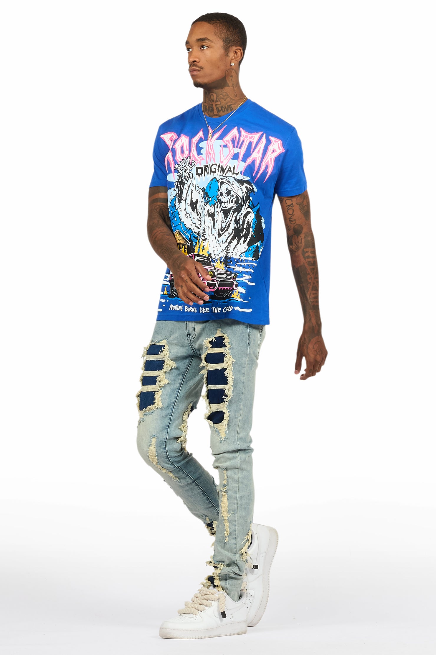 Kip Royal Blue T-Shirt/Slim Jean Bundle