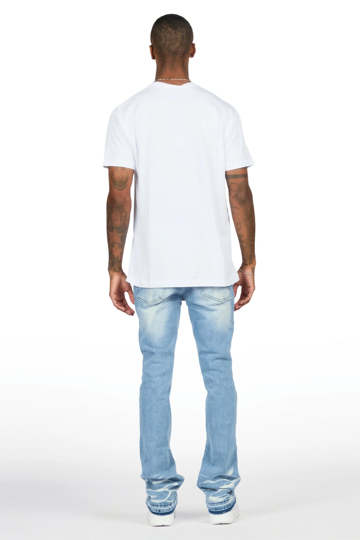 Stower Medium Blue Stacked Jean