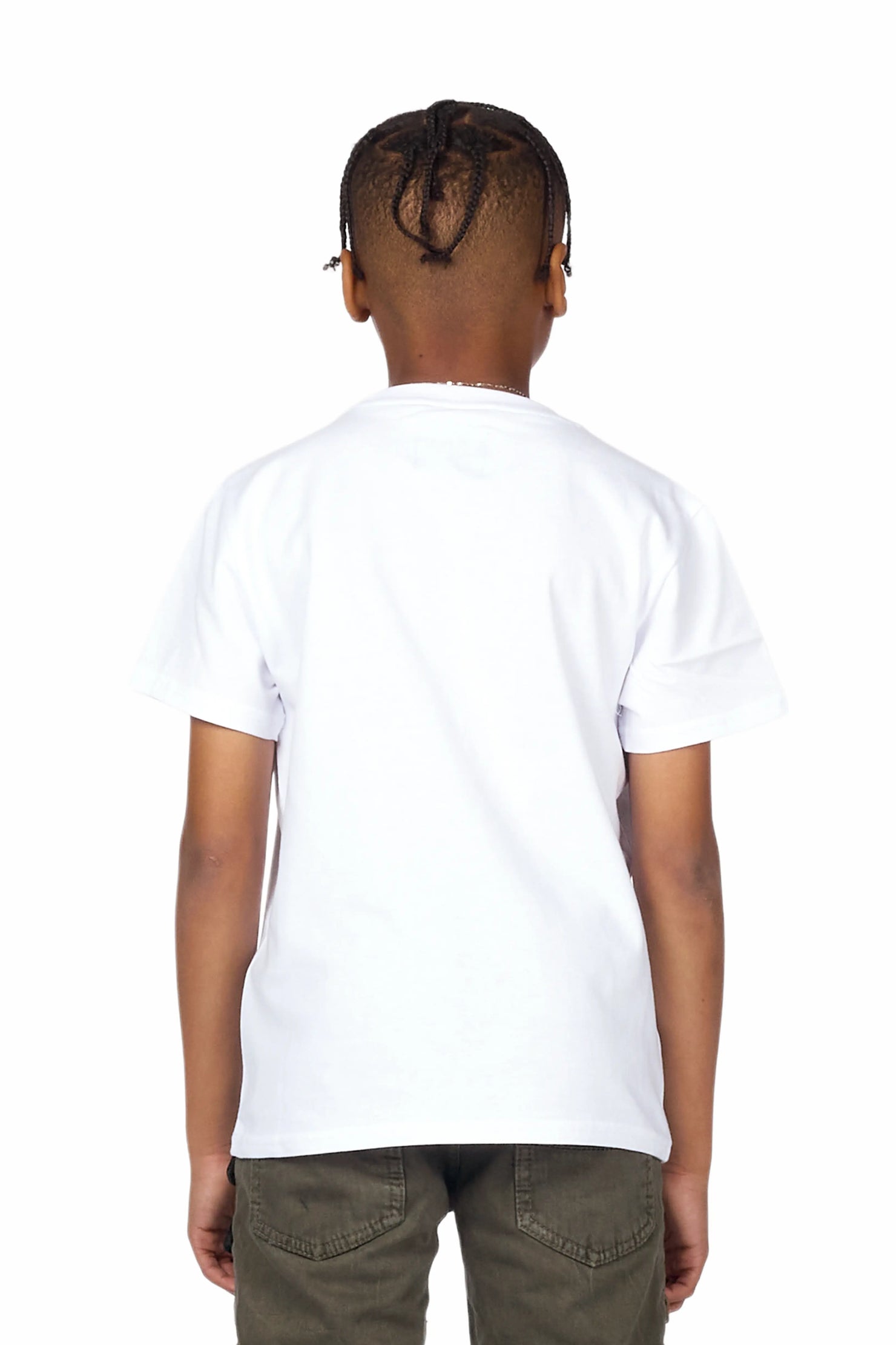 Boys Yasu White T-Shirt/Patch Cargo Jean