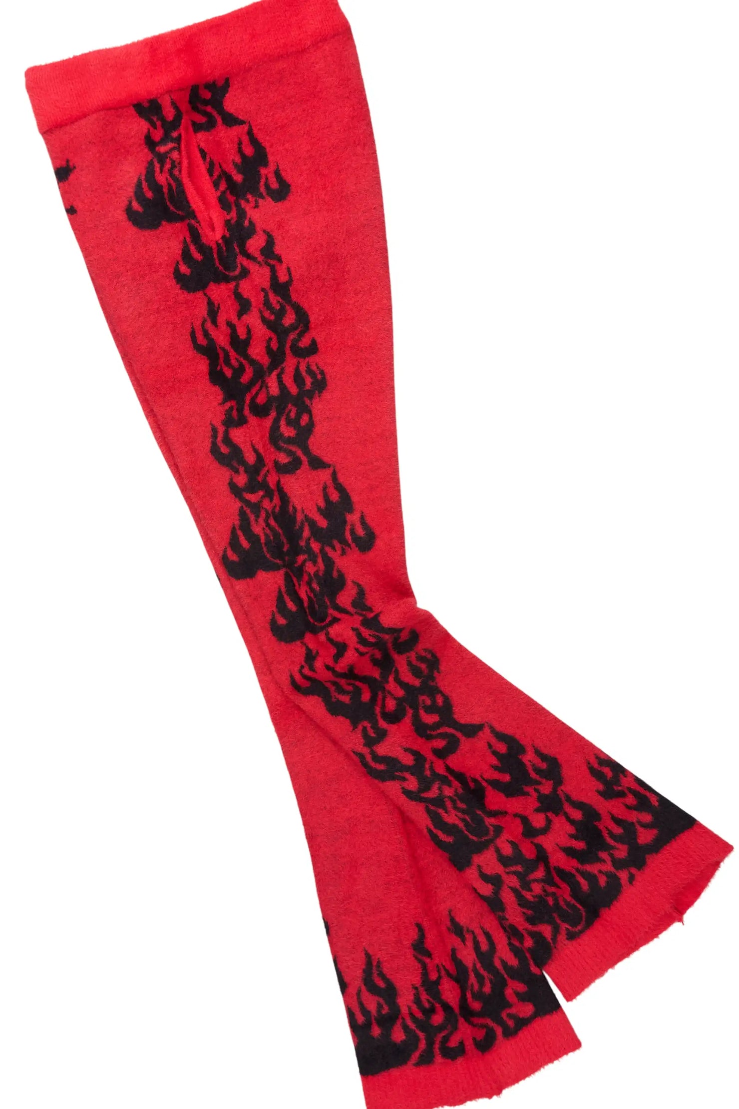 Yash Red Hoodie Stacked Flare Track Set