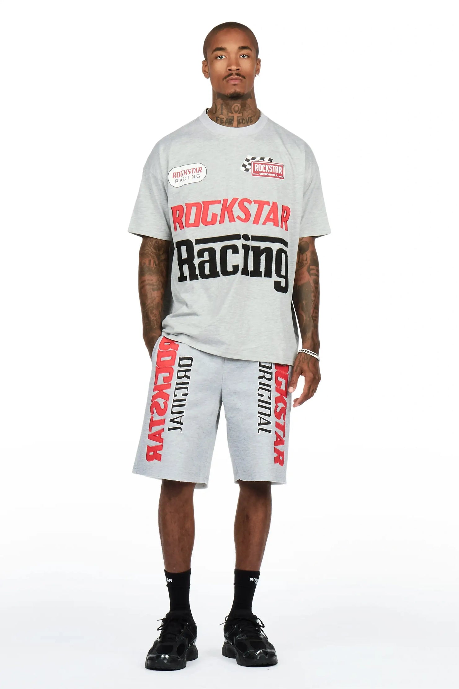 Spiller Heather Grey T-Shirt/Short Set