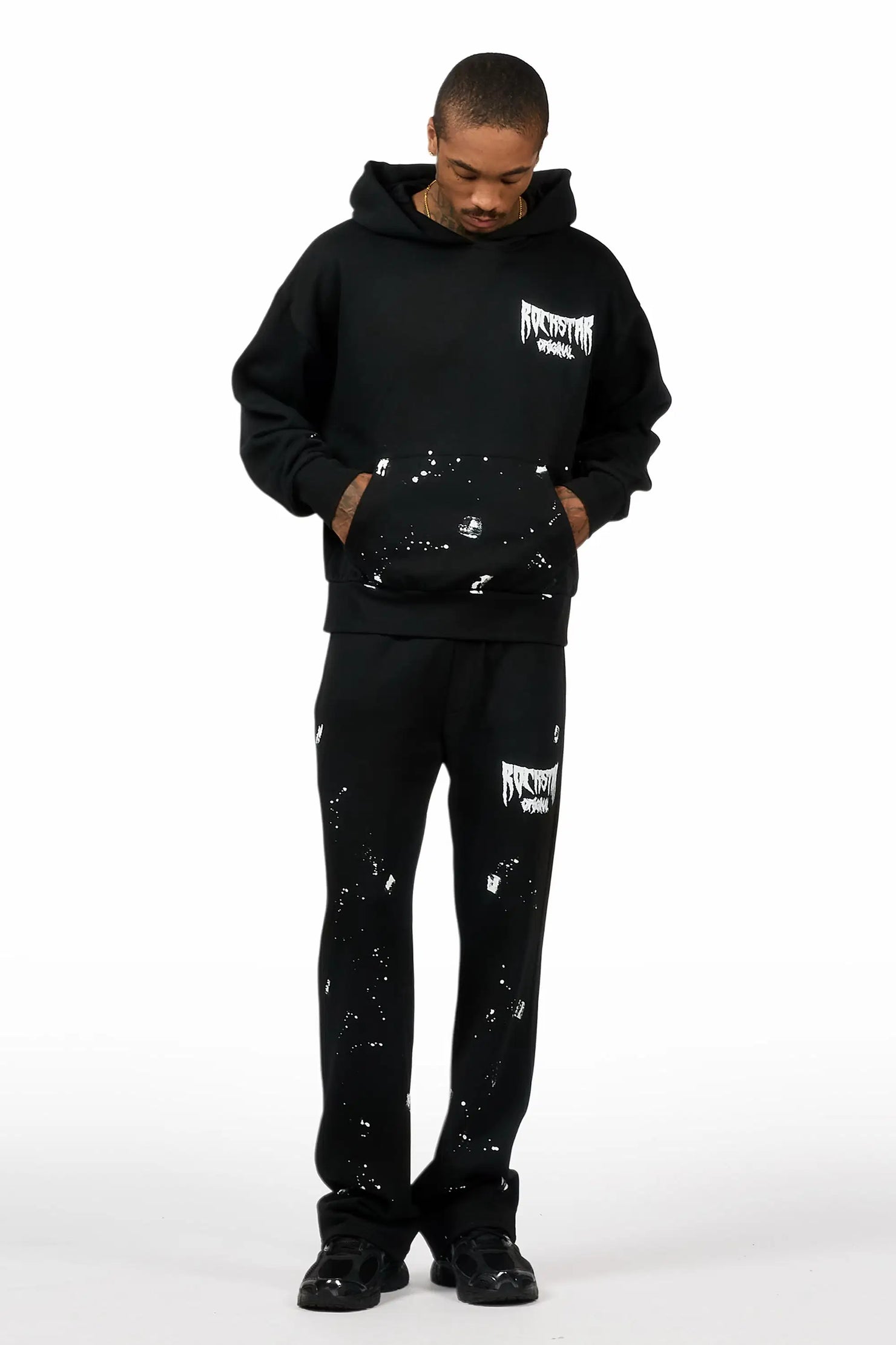 Twinkle 2.0 Black/White Hoodie Relaxed Track Set