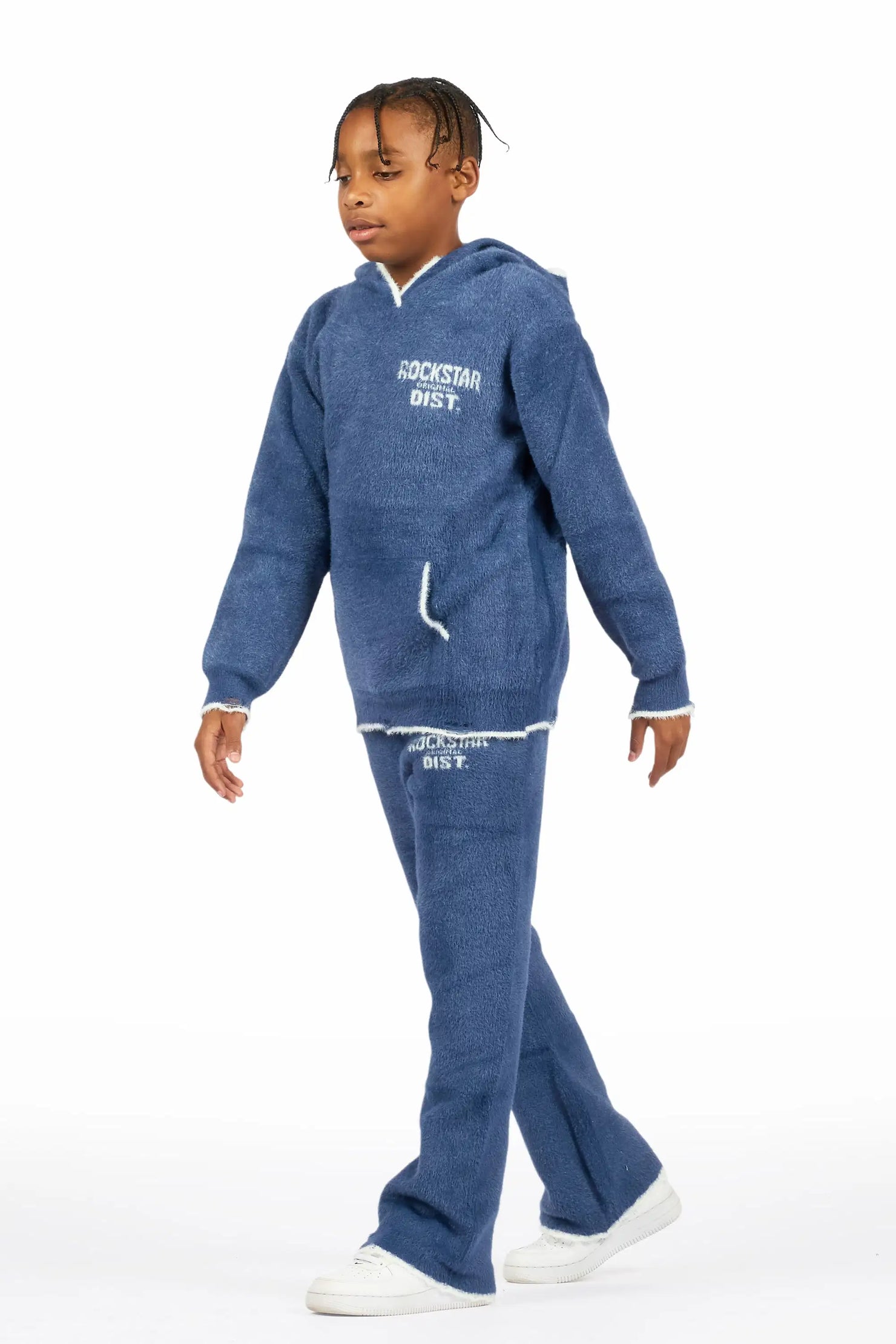 Boys Lake Mohair Navy Knit Track set