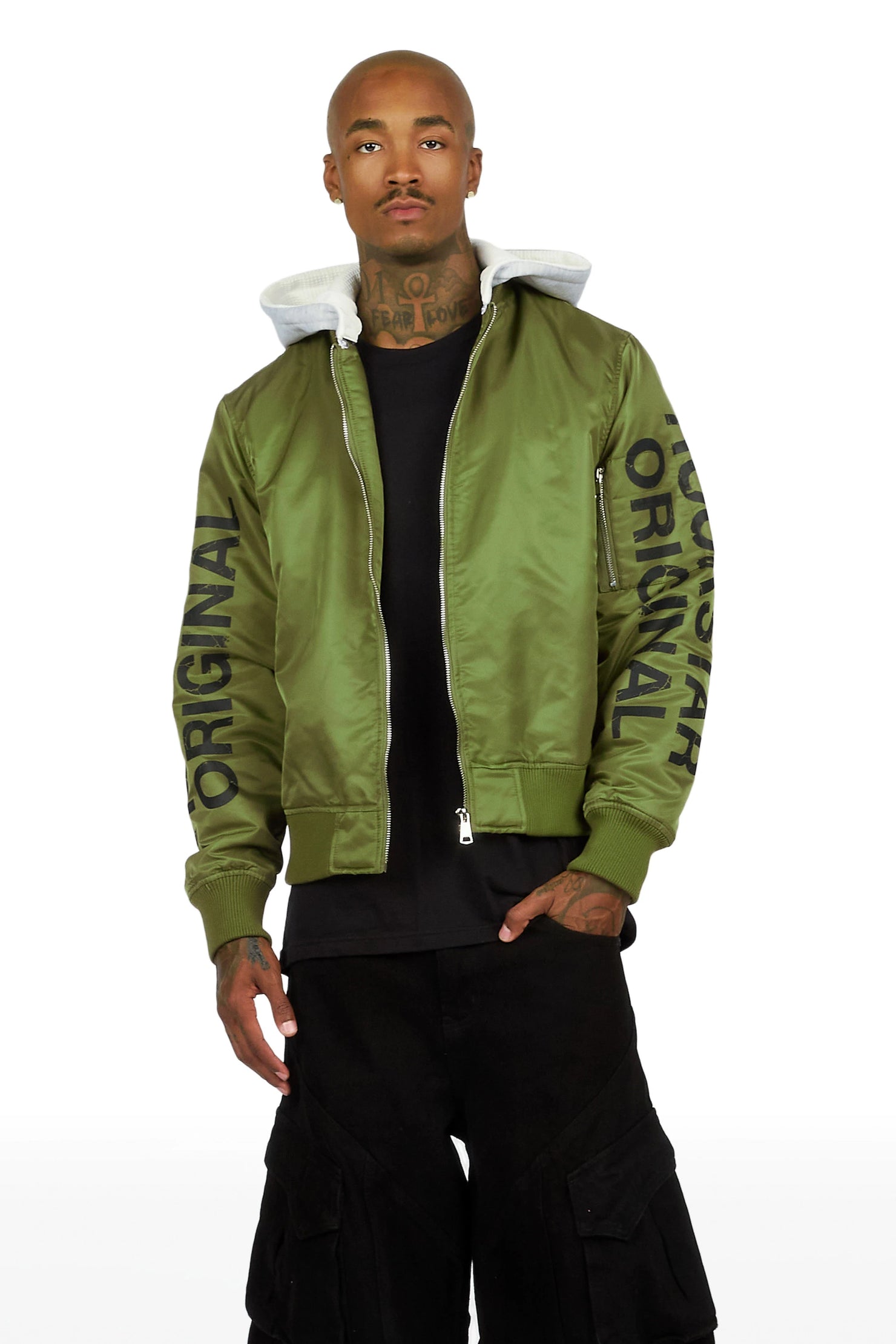 Aldrin Olive Bomber Jacket