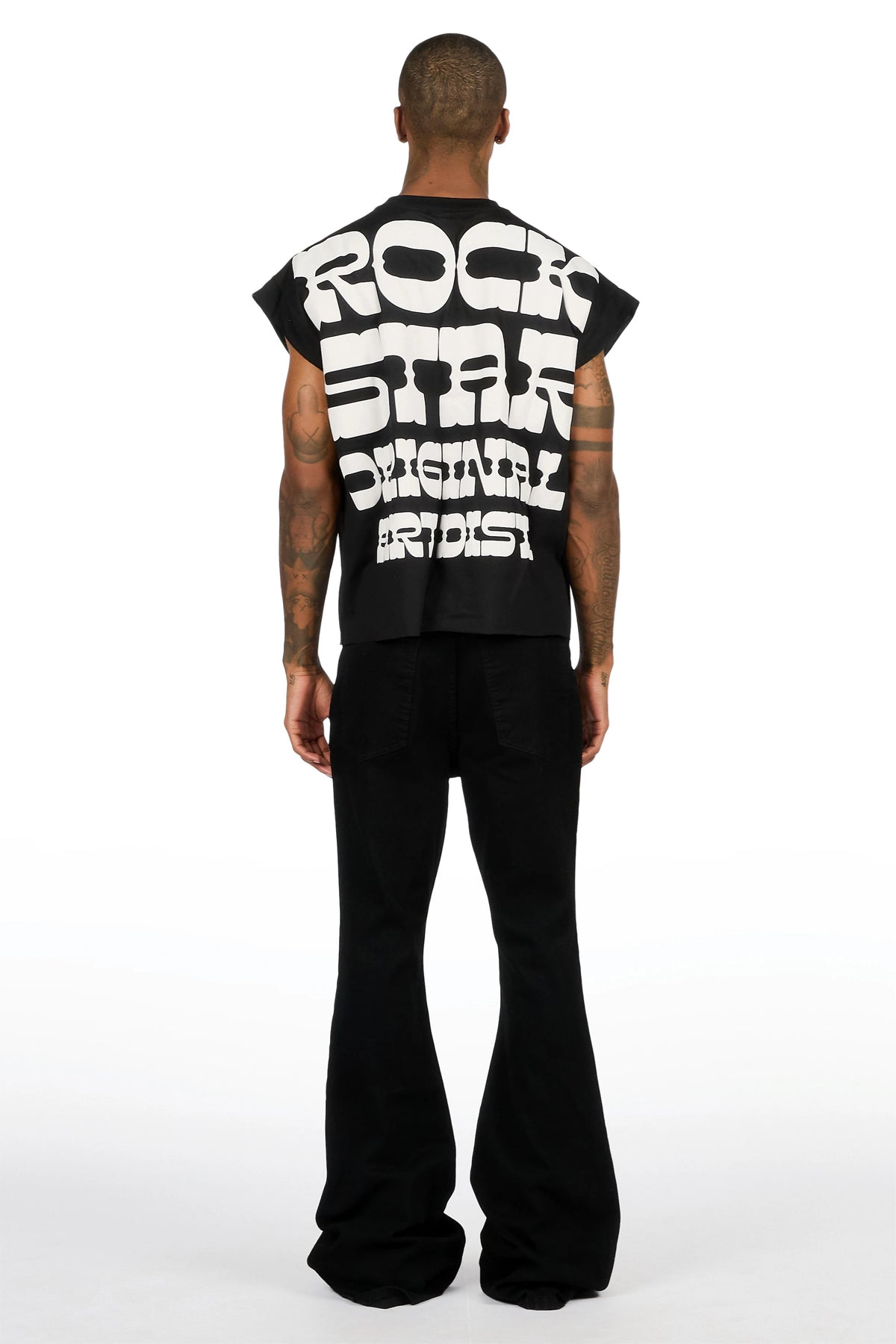 Lykes Black Super Flare Jeans