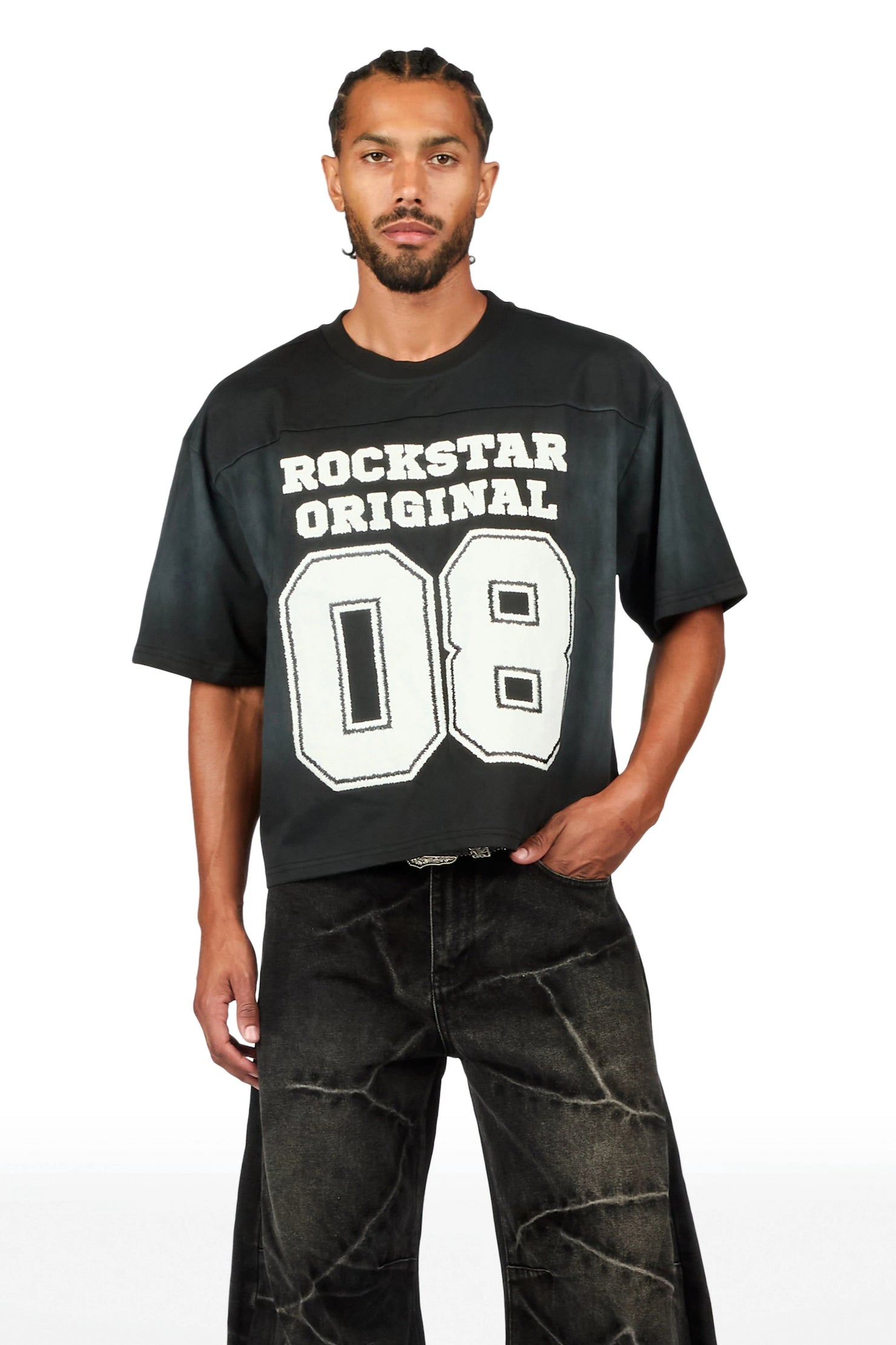 Dasar Black 3/4 Boxy Crop Tee