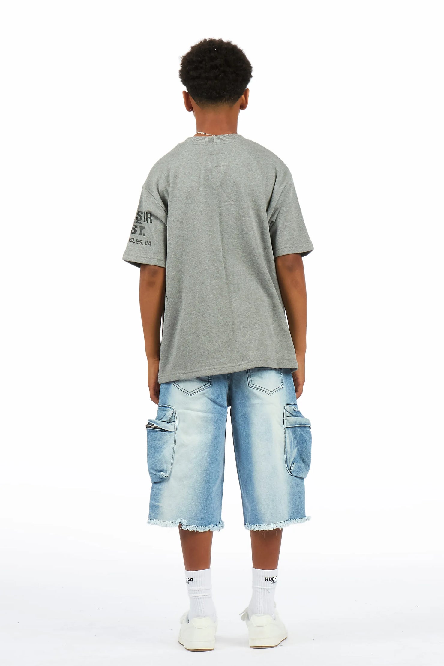 Boys Grand Light Wash Jort