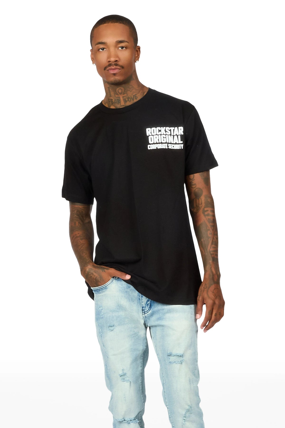 Security Black Oversized Graphic T-Shirt