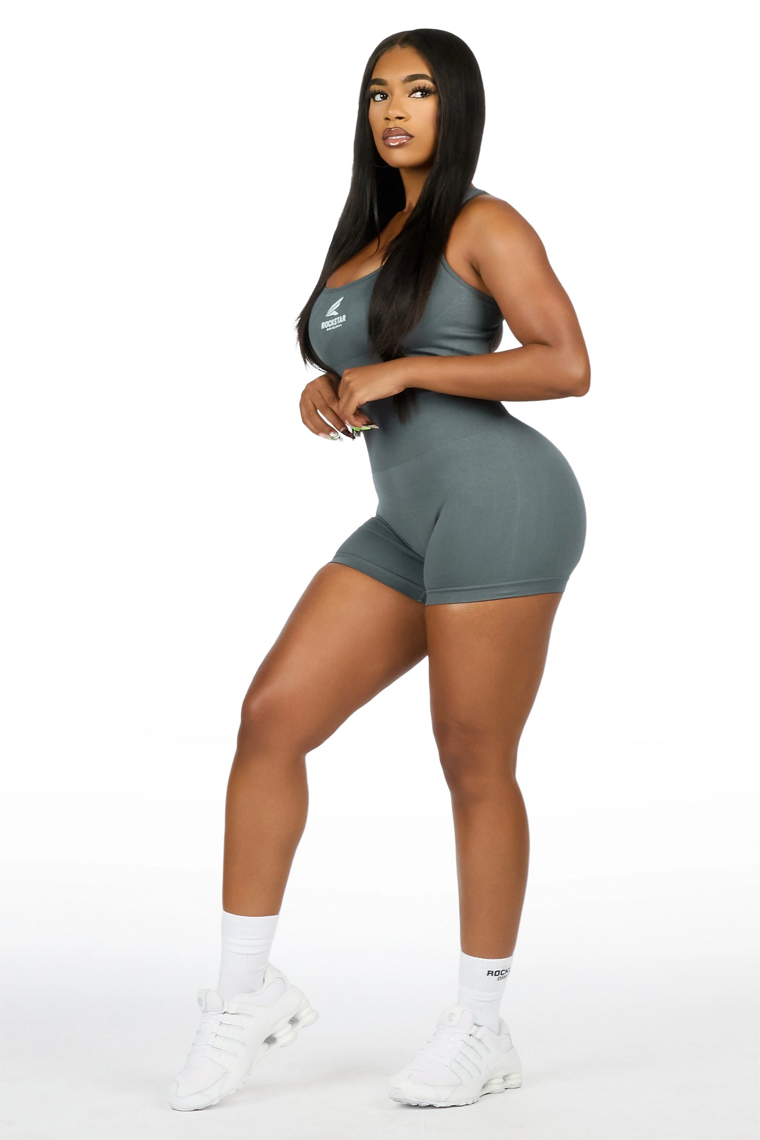 Sharissa Grey Active Romper