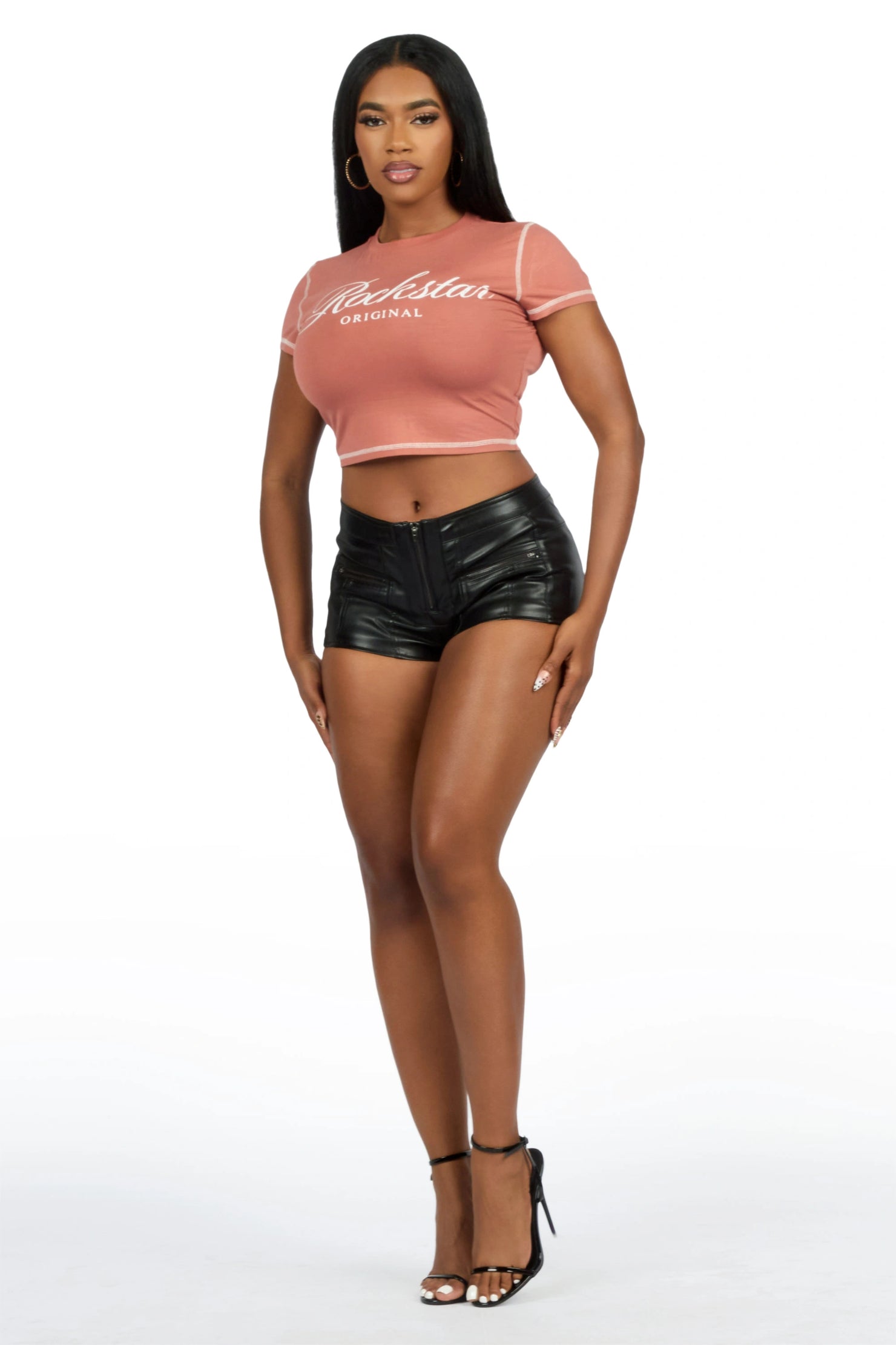 Sharae Mocha Baby Tee Shirt