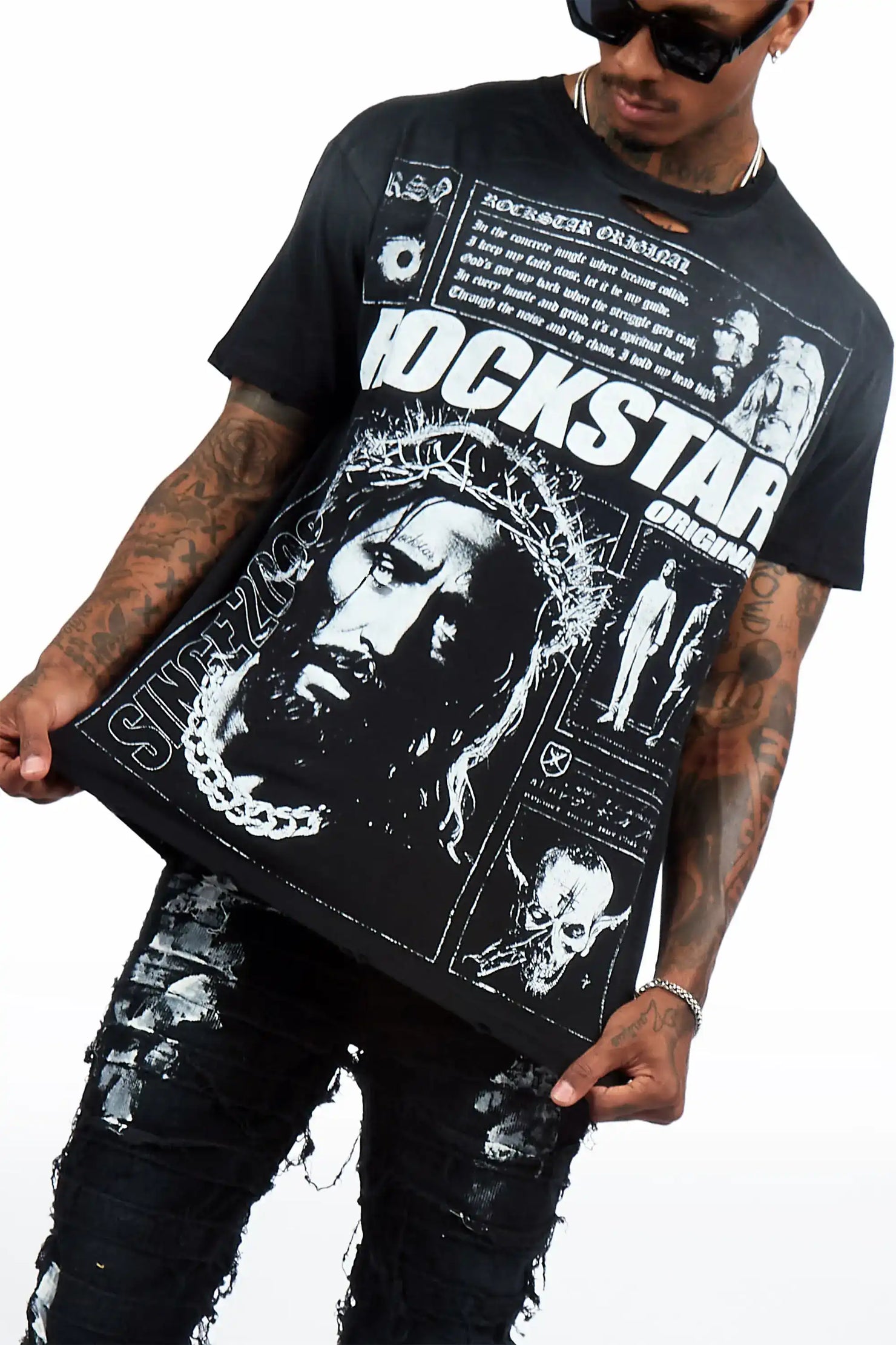 Talmon Black Graphic T-Shirt