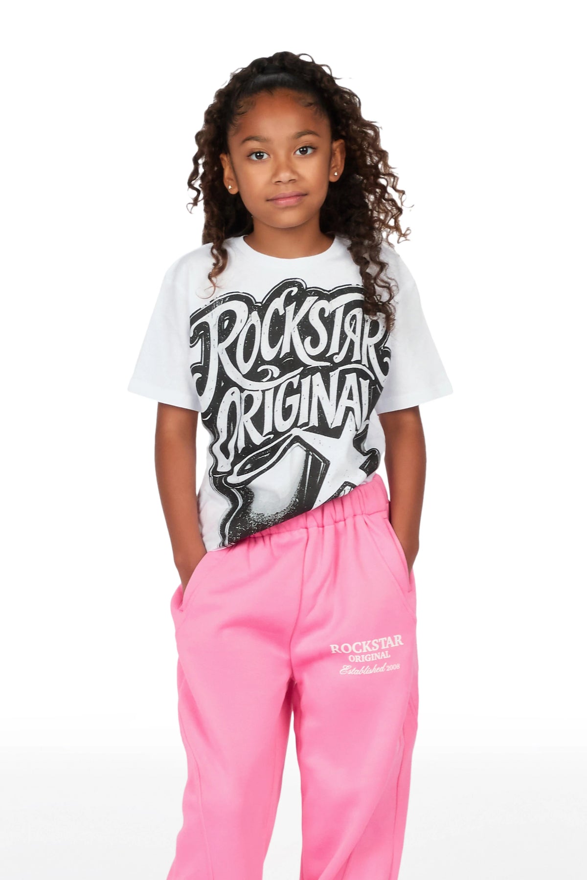 Girls Maximilliana Bubblegum Gabby Barrel Sweatpant