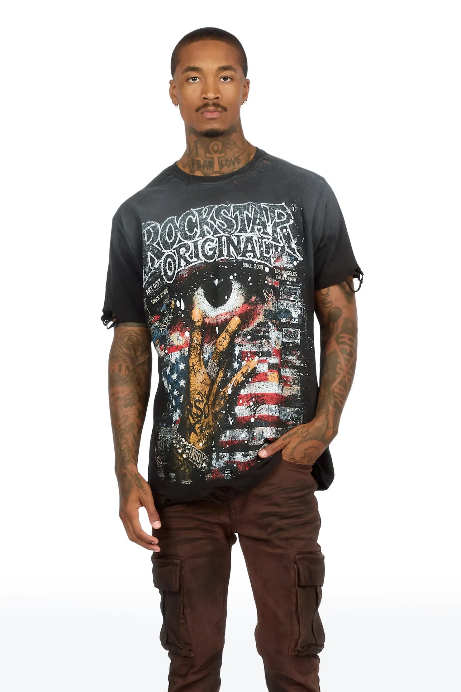 Pullen Black Oversized Graphic T-Shirt