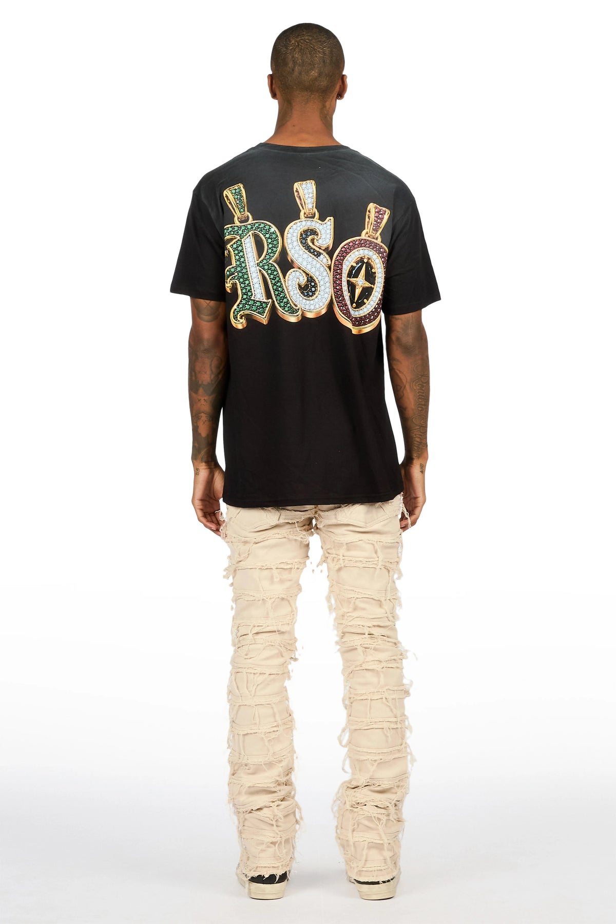 Garson Beige Stacked Fit Jean